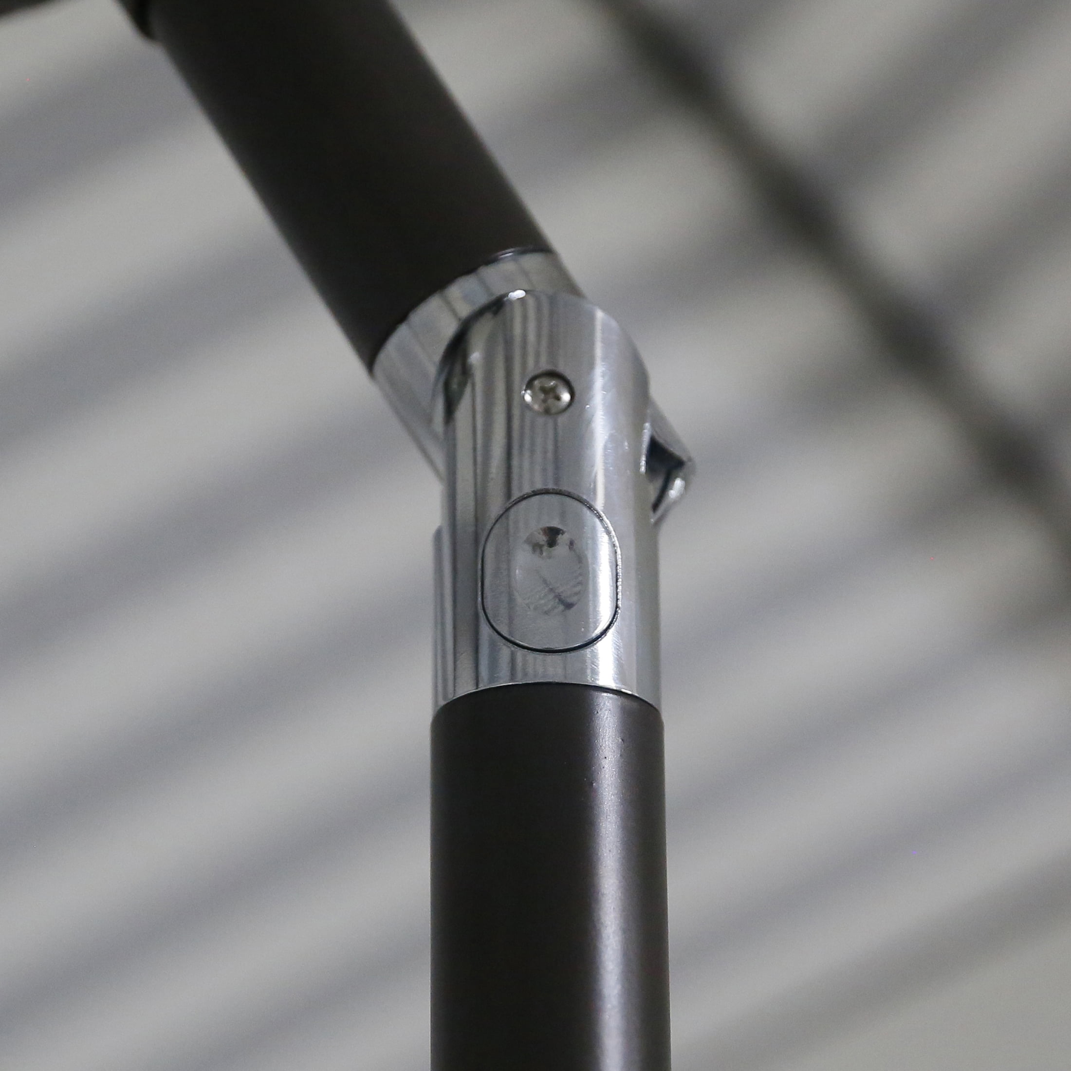 Westin Outdoor 9 Ft Patio Market Umbrella with Tilt & Crank, Black/White Stripe - Image 3