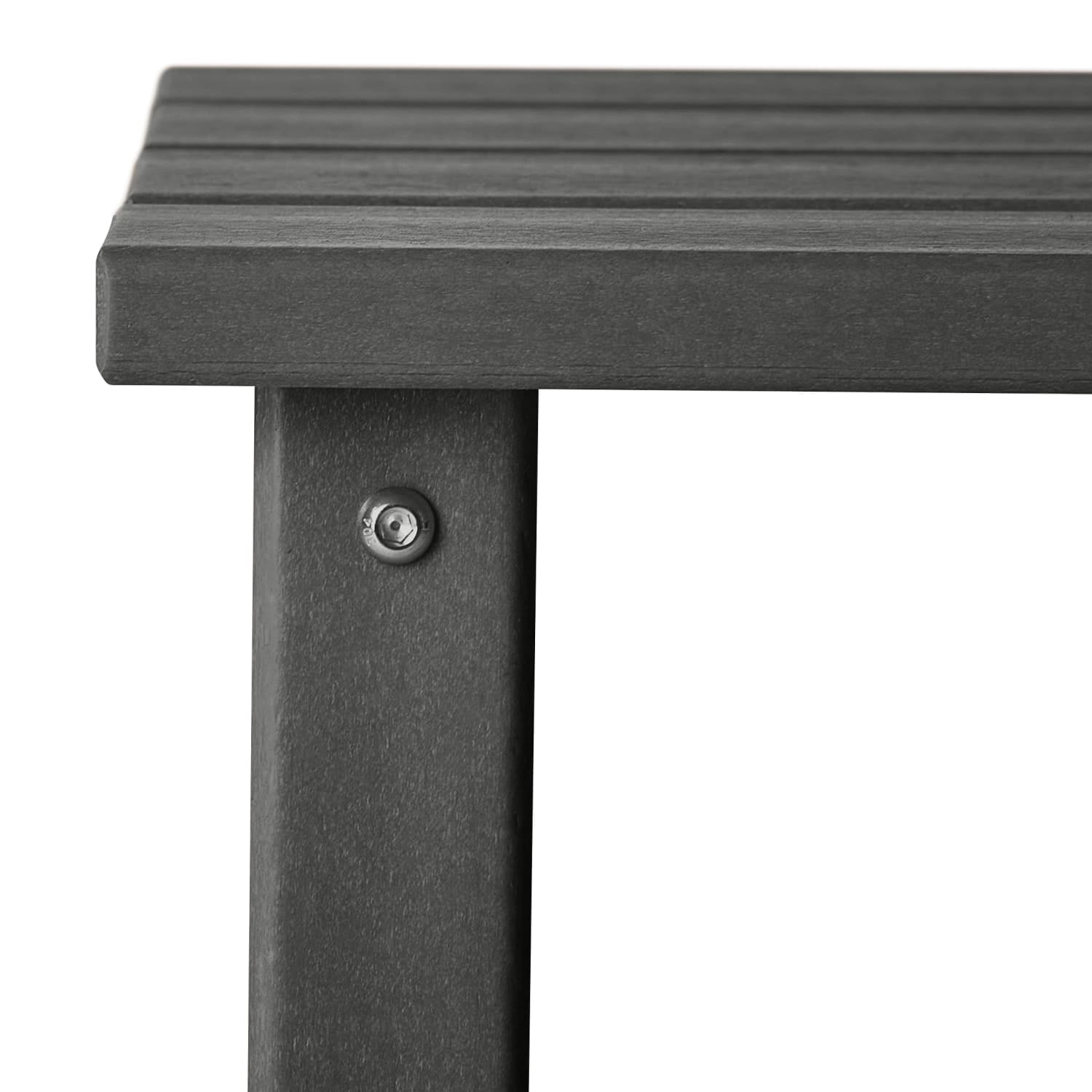 WestinTrends Outdoor Side Table, All Weather Poly Lumber Adirondack Small Patio Table Square End Table for Pool Balcony Deck Porch Lawn Backyard, Gray - Image 5