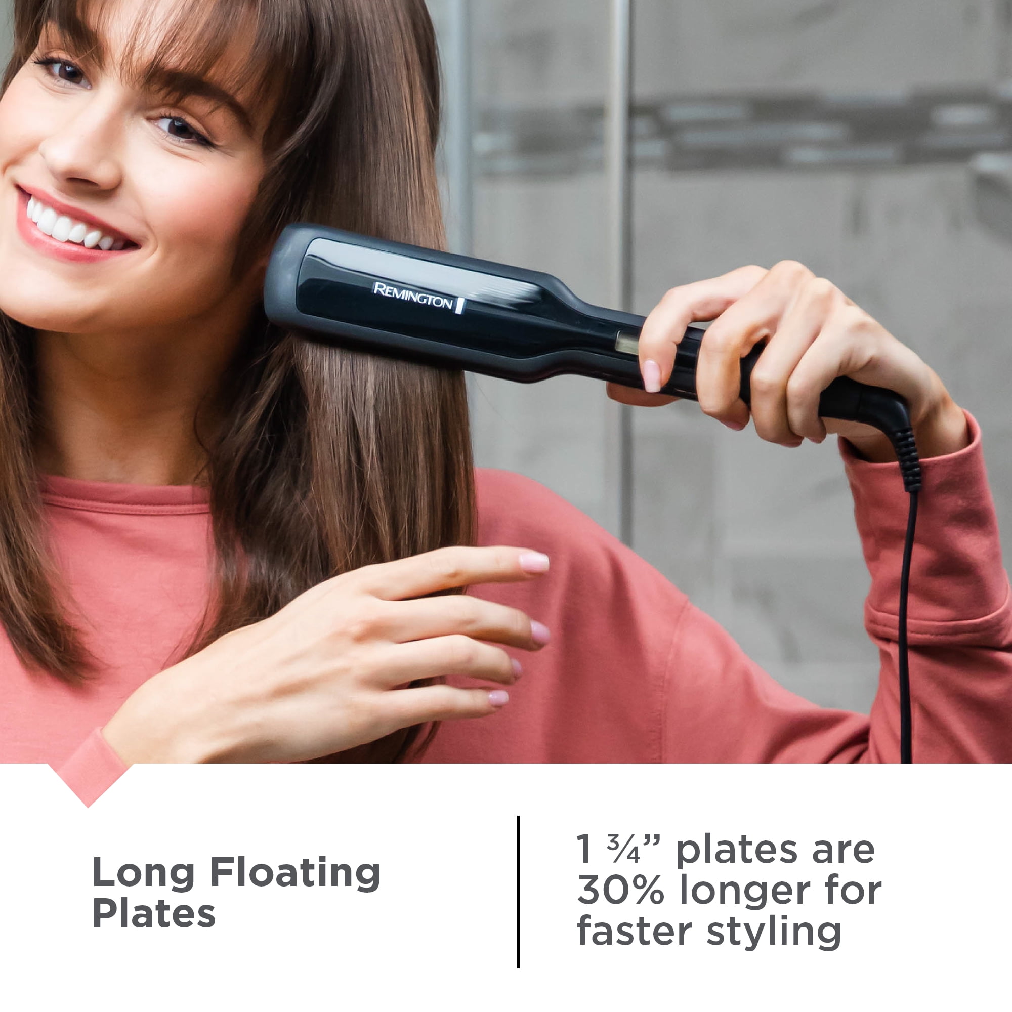 (2 pack) Remington 1 3/4" Titanium Flat Iron Hair Straightener, Anti-Static Technology - Image 6