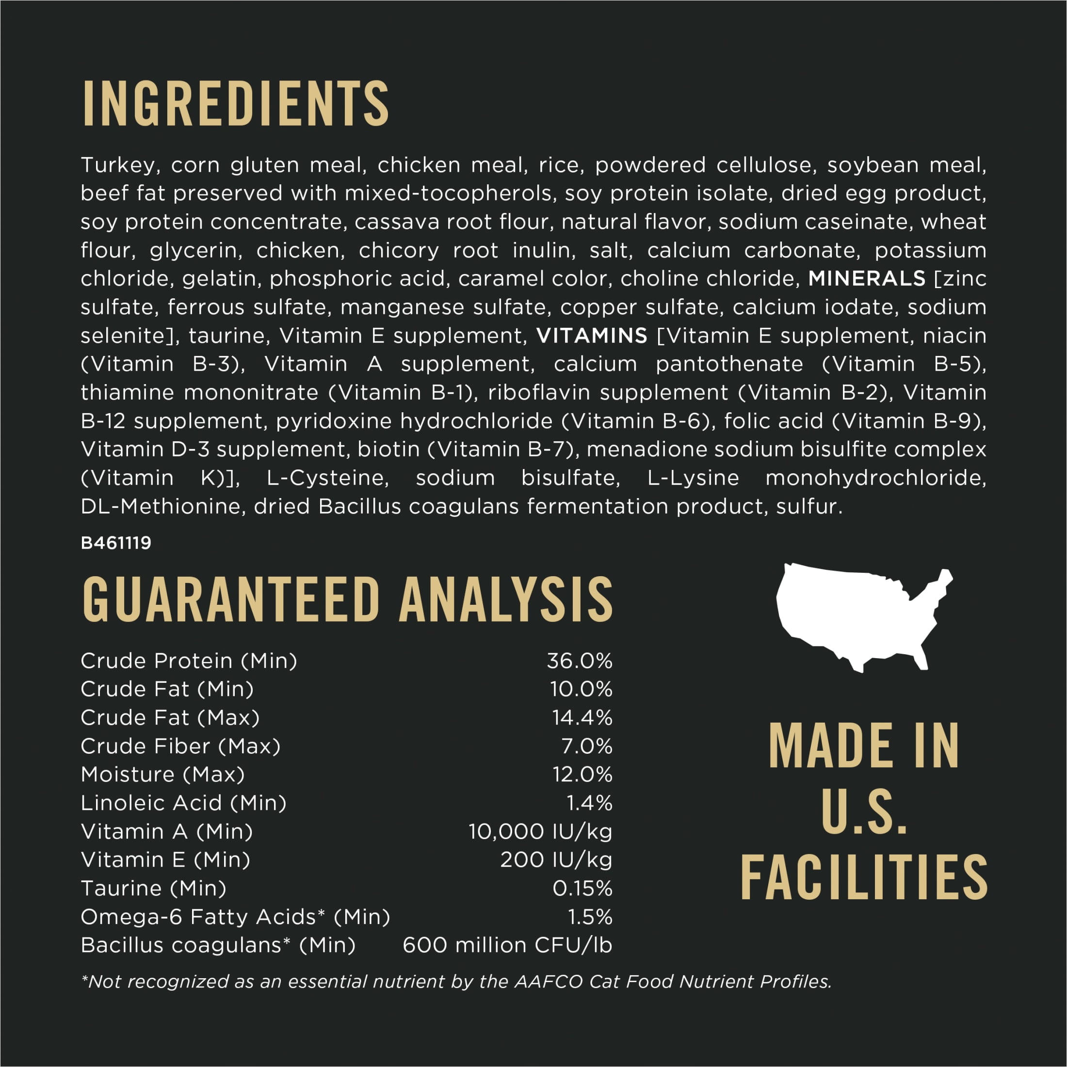 Purina Pro Plan Shredded Blend Hairball Indoor Dry Cat Food, Turkey & Rice, 12 lb Bag - Image 3