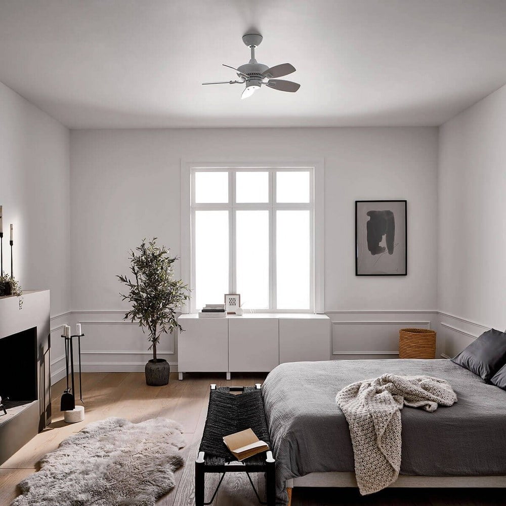 Ceiling Fan With Traditional Inspirations 15 Inches Tall By 30 Inches Wide-White Finish Kichler Lighting 300103Wh - Image 3