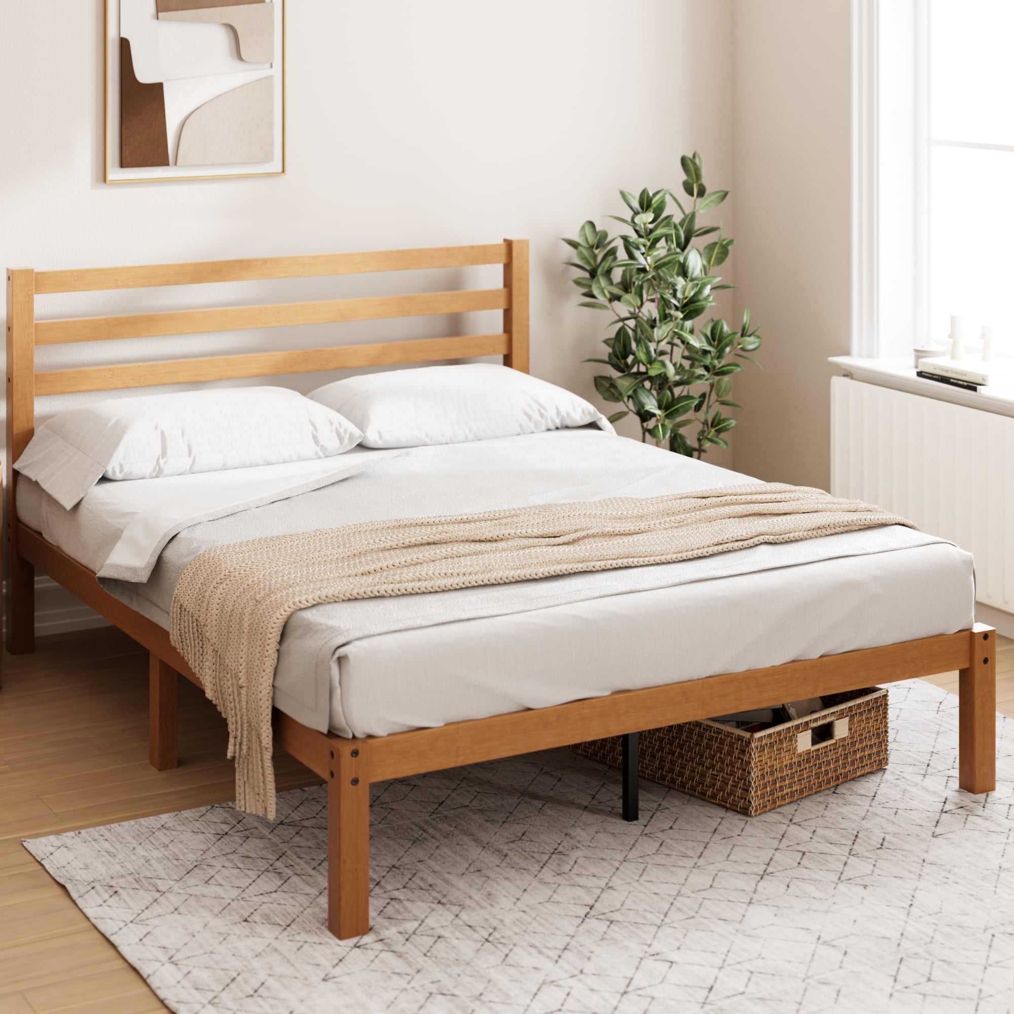 Zinus Maddie Bamboo Platform Bed Frame, Queen - Image 8
