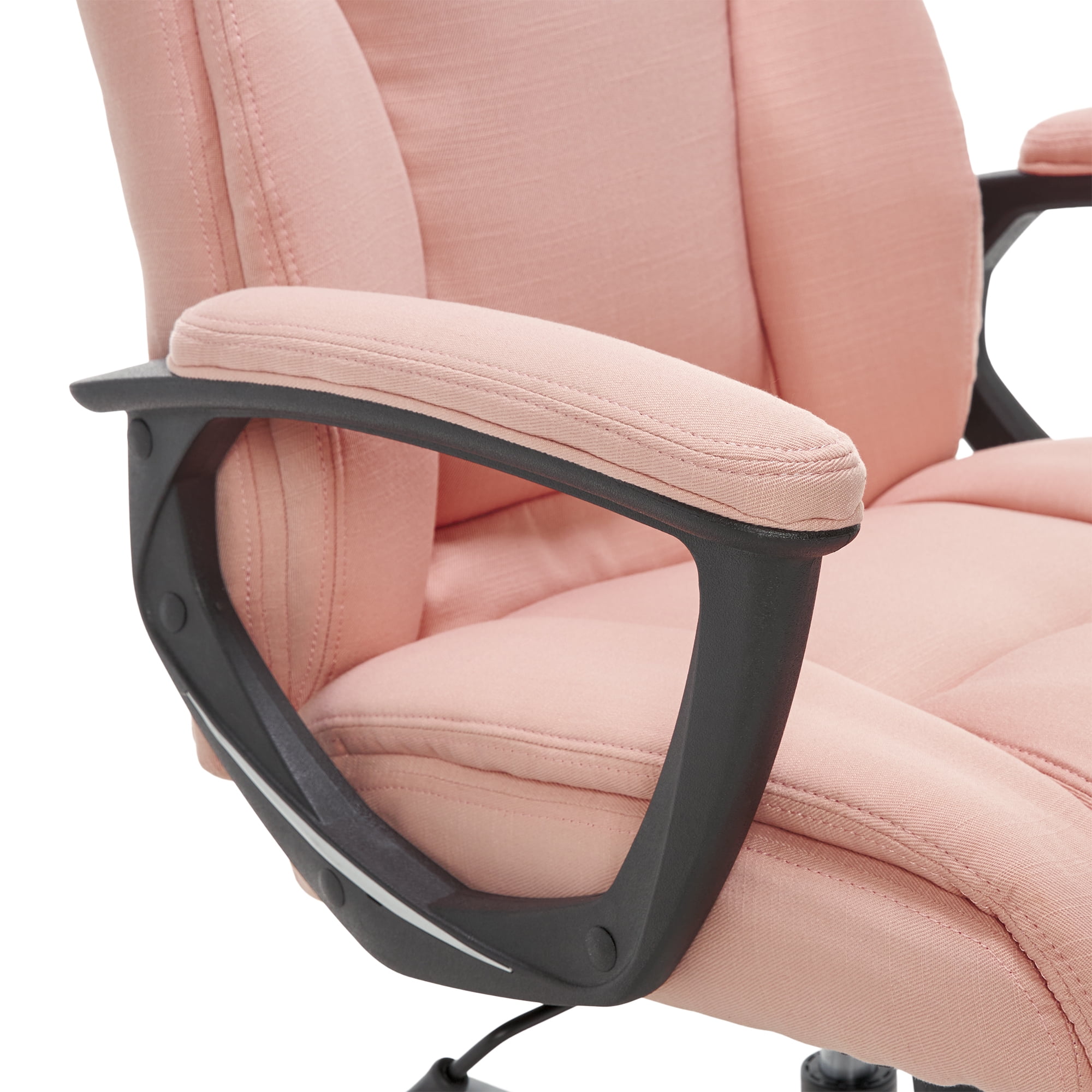 Serta Connor Microfiber High Back Executive Chair with Arms, Pink - Image 7