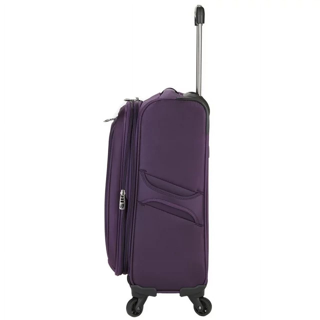 Travelers Club TPRC Lexington 20" Rolling Expandable Carry-on 4-Wheel Spinner Luggage - Purple - Image 6
