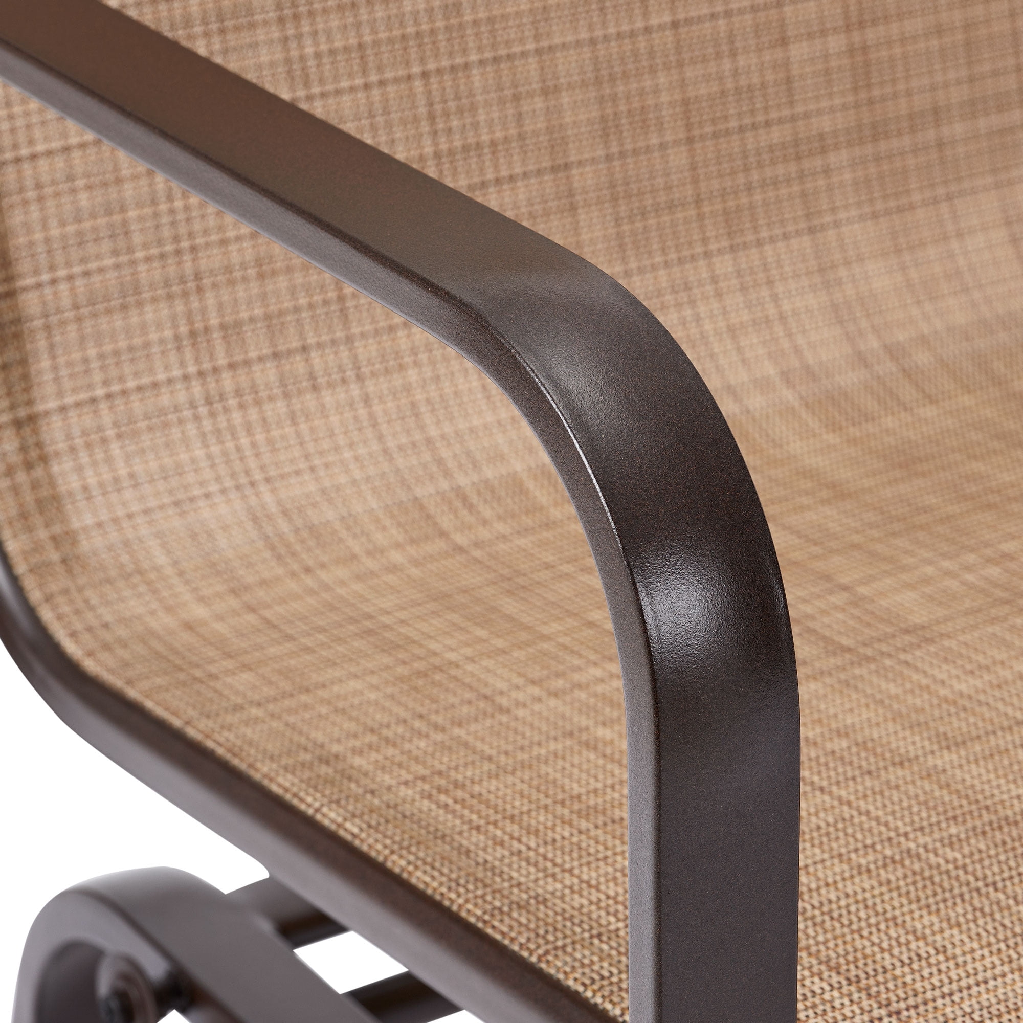 Mainstays Sand Dune Steel Outdoor Glider Bench, Tan - Image 4