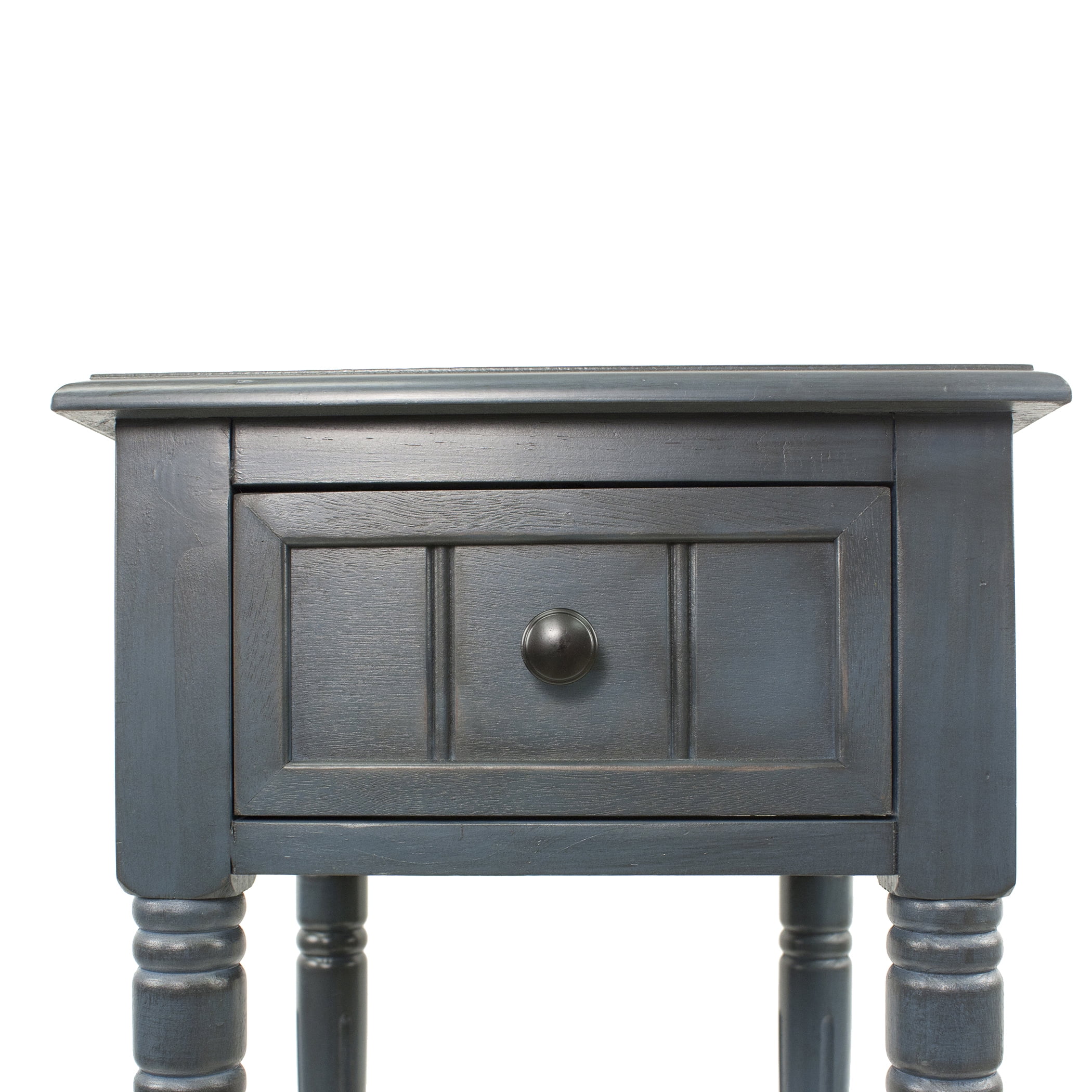 Decor Therapy Simplify 1-Drawer Accent Table, Narrow End, 28" x 14" x 14" - Antique Navy - Image 3