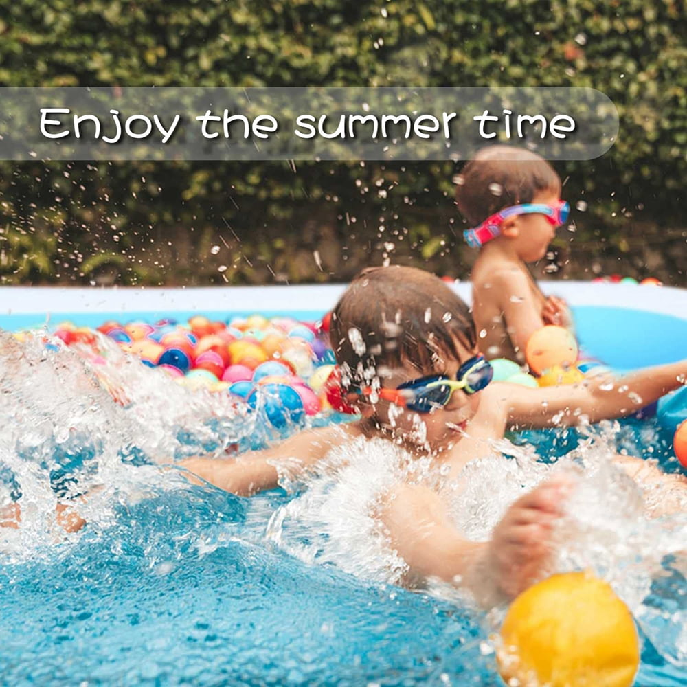 Rectangular Inflatable Pool Sturdy Blow Up Pool for Kids, Adults, Family, 9.84 x 6 x 1.97 ft - Image 2