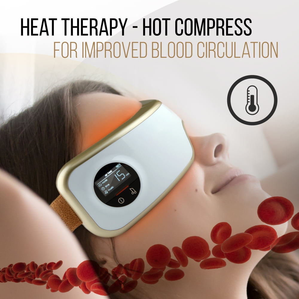 SereneLife SLEYMSG40 - Smart Eye Massager with Heat & Pressure Point Therapy - Image 5