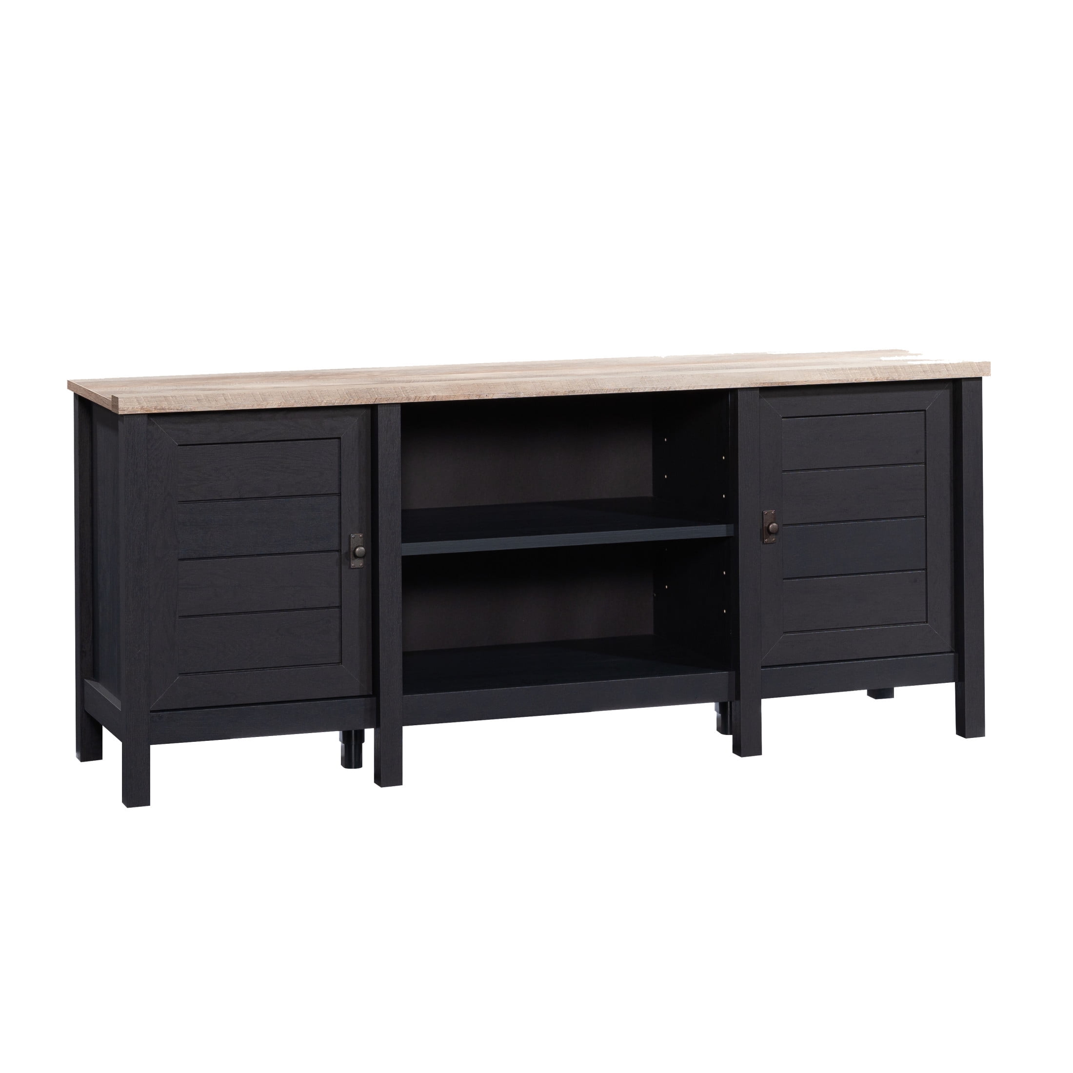 Sauder Cottage Road TV Credenza with Doors for TV's up to 65", Raven Oak Finish - Image 5