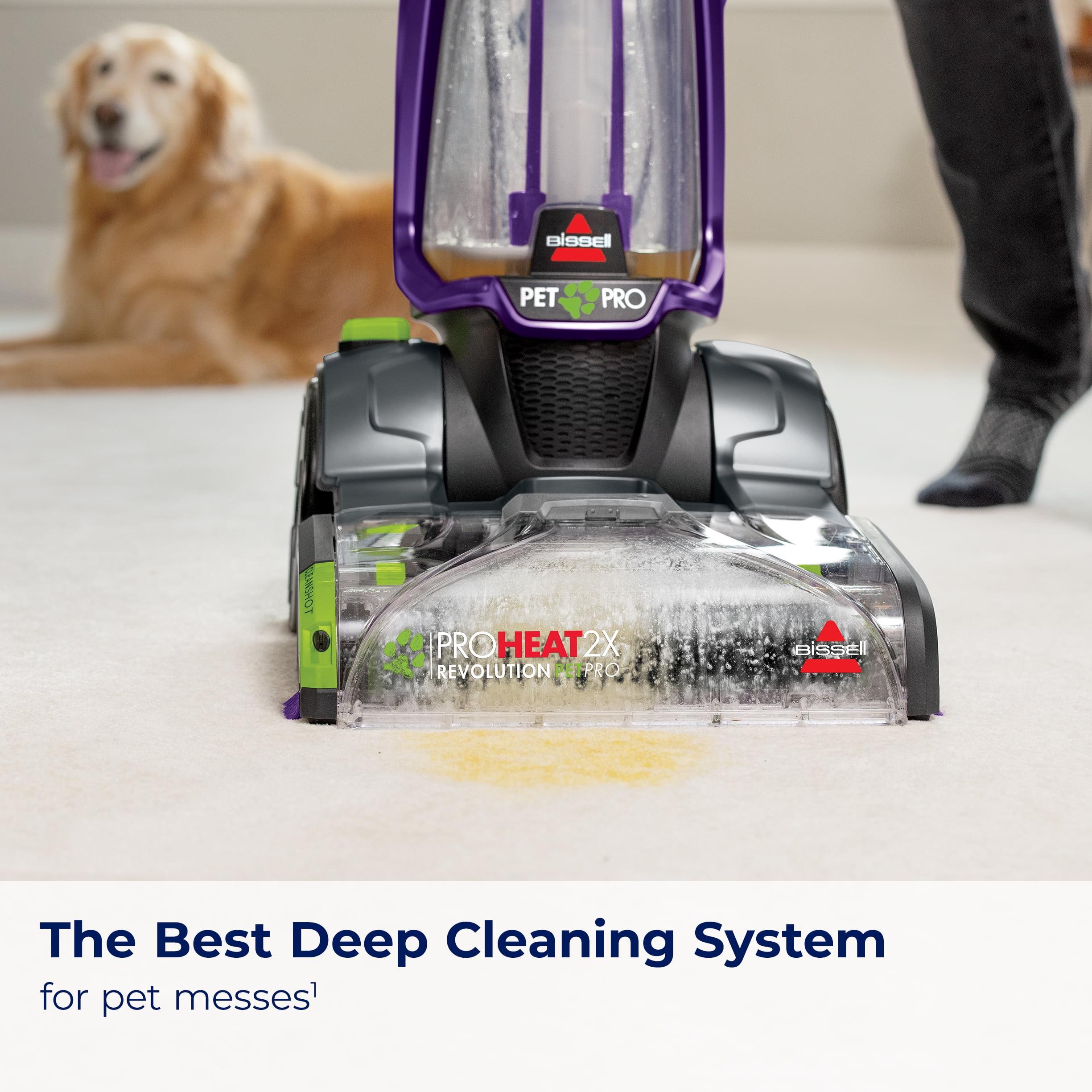 BISSELL ProHeat 2X Revolution Pet Pro Upright Deep Cleaner, for Carpets and Upholstery, TurboStrength Motor Technology, 3 Cleaning Modes, Heatwave Technology, 3586, Purple - Image 5