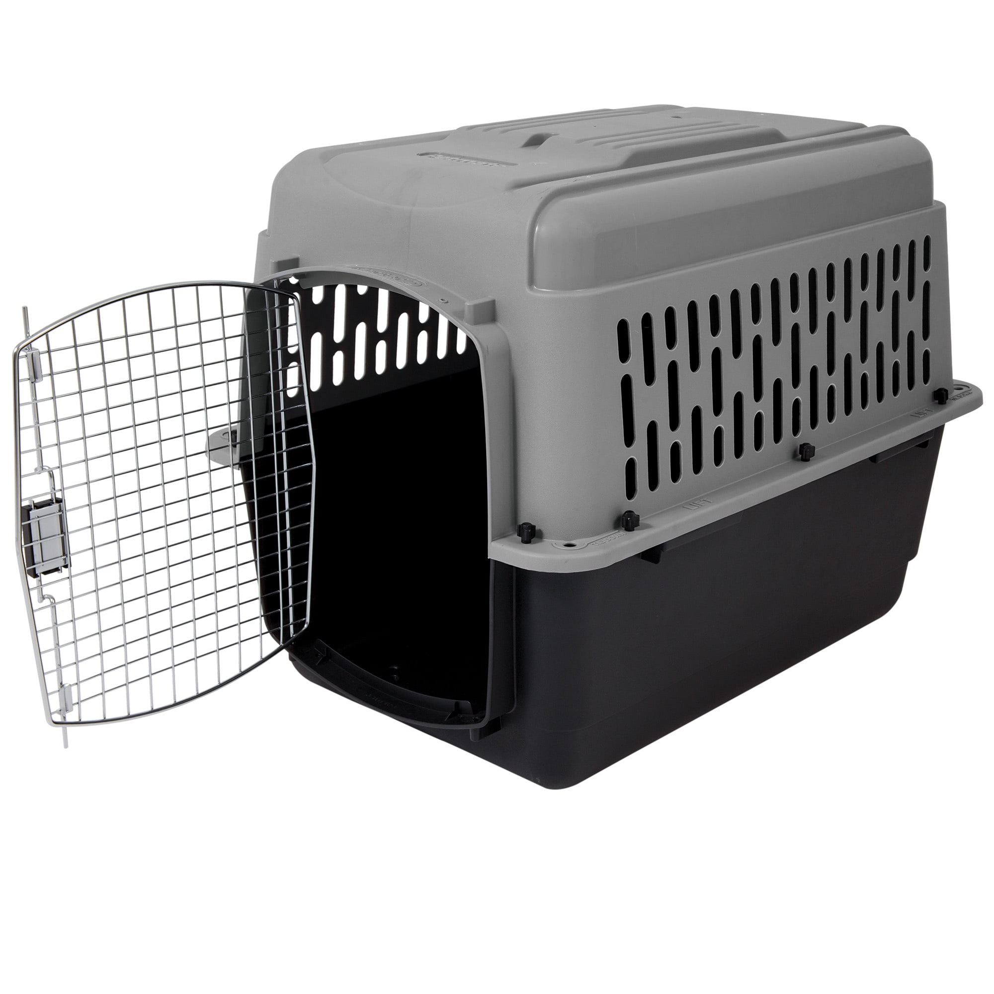 Petmate Pet Porter Traditional Travel Dog Kennel Portable Plastic Carrier, Small to Medium 28" for Dogs 20-30 lb, Gray - Image 5