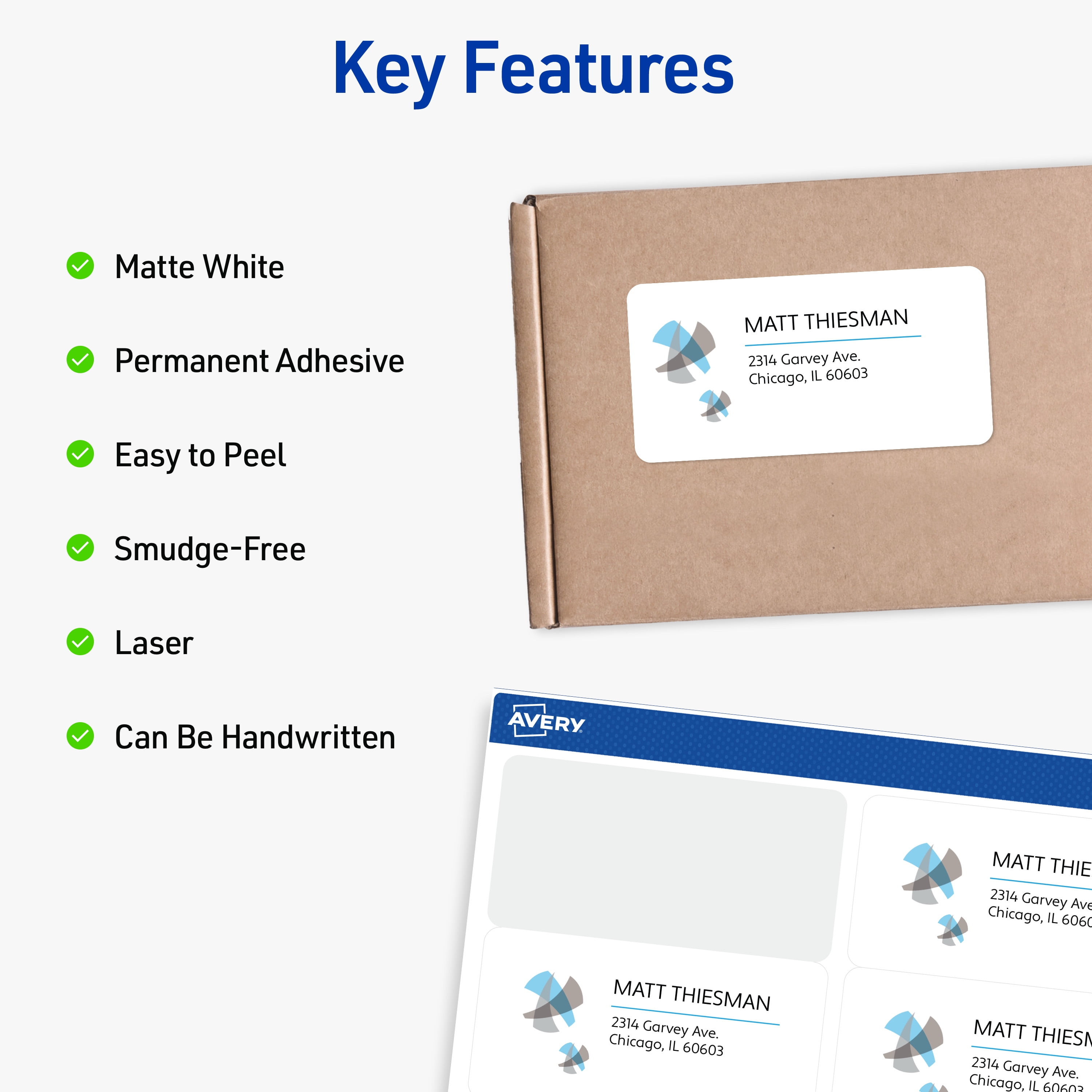 Avery Shipping Labels, 2" x 4", Laser Printers, 5,000ct (95910) - Image 4