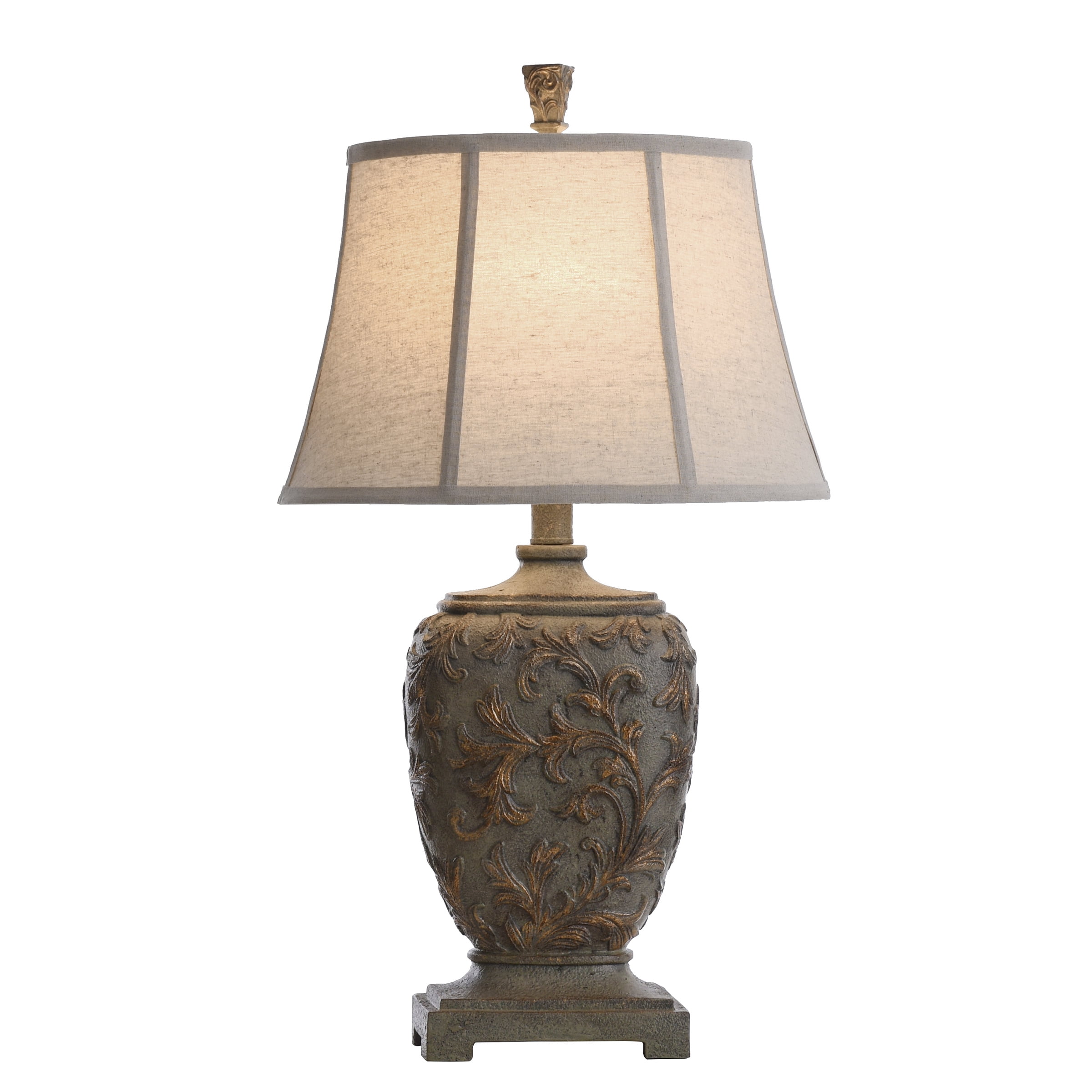 Roman Multi-Dimensional Table Lamp - Natural Finish - Beige Fabric Shade - Image 3