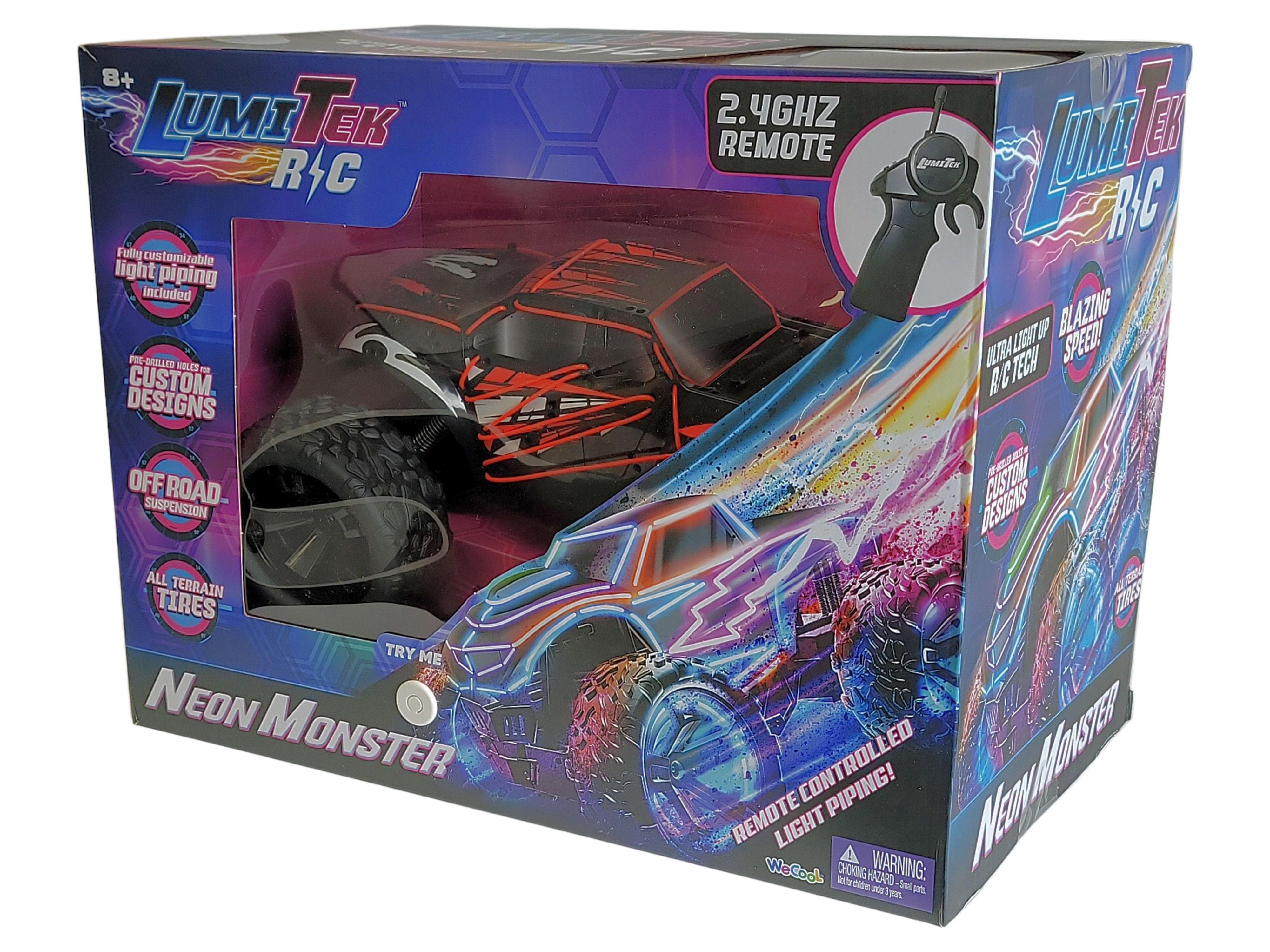 LumiTEK™ R/C - Neon Giant Truck - Customizable LED Piping- 2.4 GHz 1:10 Scale Remote Control Car - Ages 8+ - Image 6