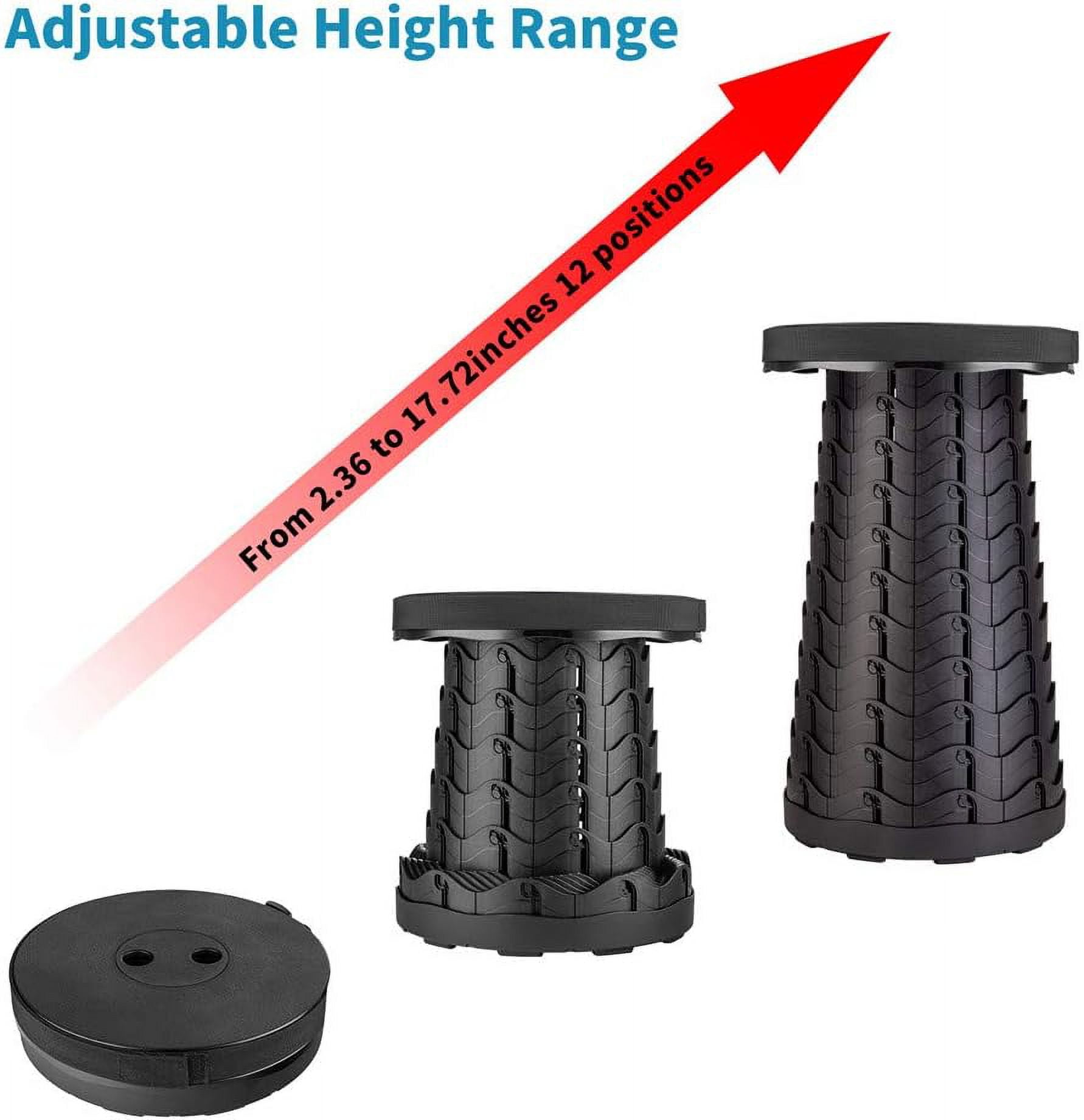 KAERMU Upgraded Folding Stool, Lightweight and Sturdy Fish Scale Structure, for Camping, Black - Image 3