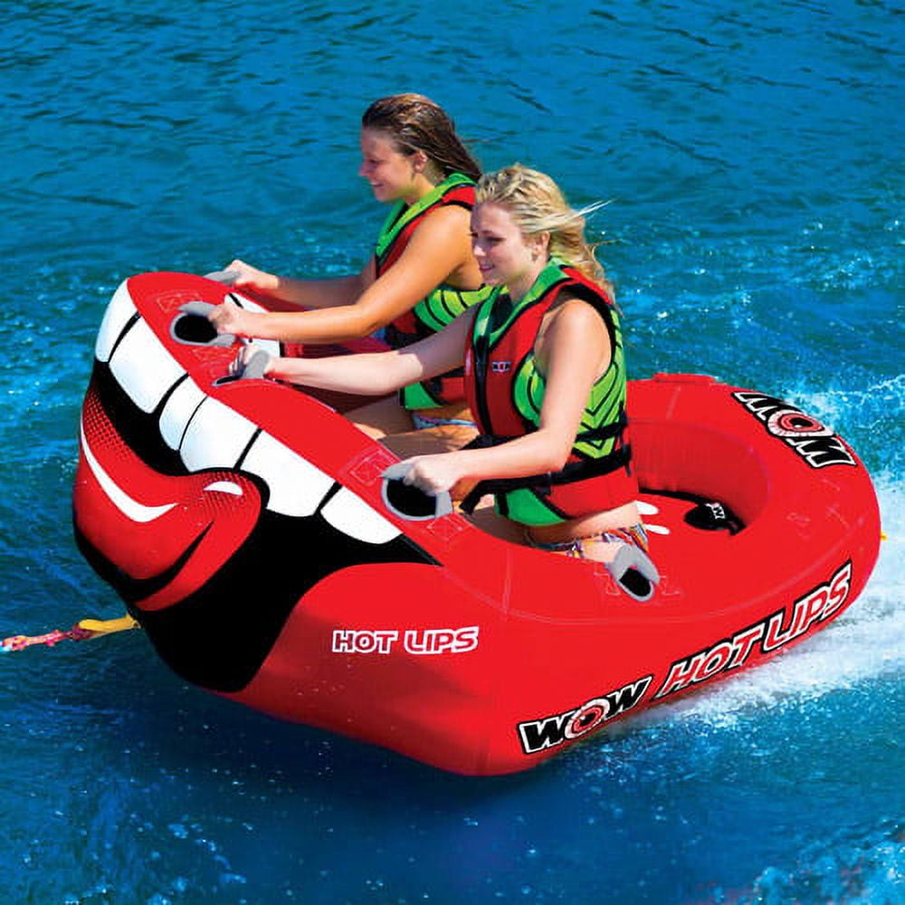 WOW Sports Hot Lips 2 Person Towable Water Tube For Pool and Lake - Image 2