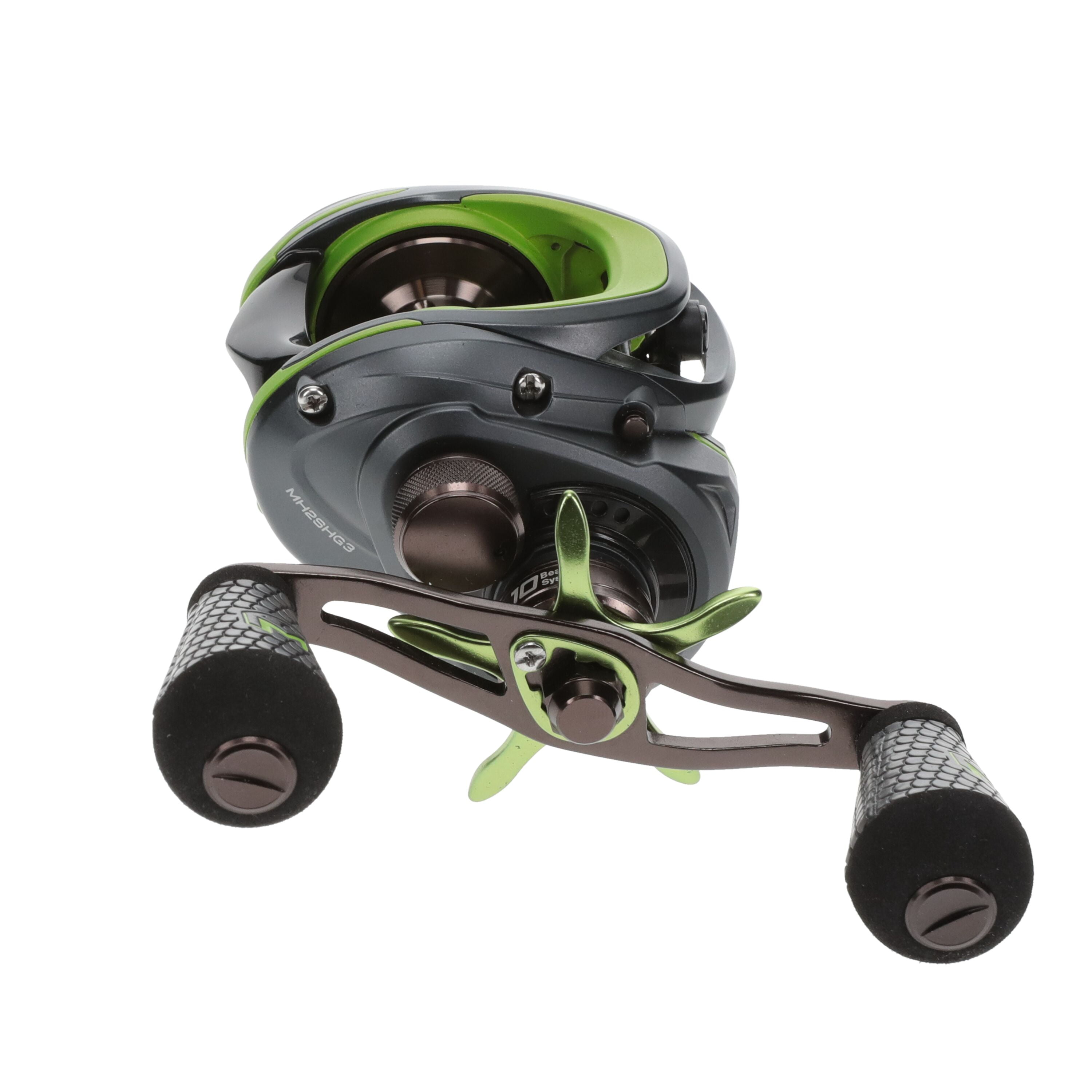 Lew's Mach 2 Baitcast Reel, 7.5:1 Gear Ratio, Right-Hand Retrieve, Black/Green - Image 4