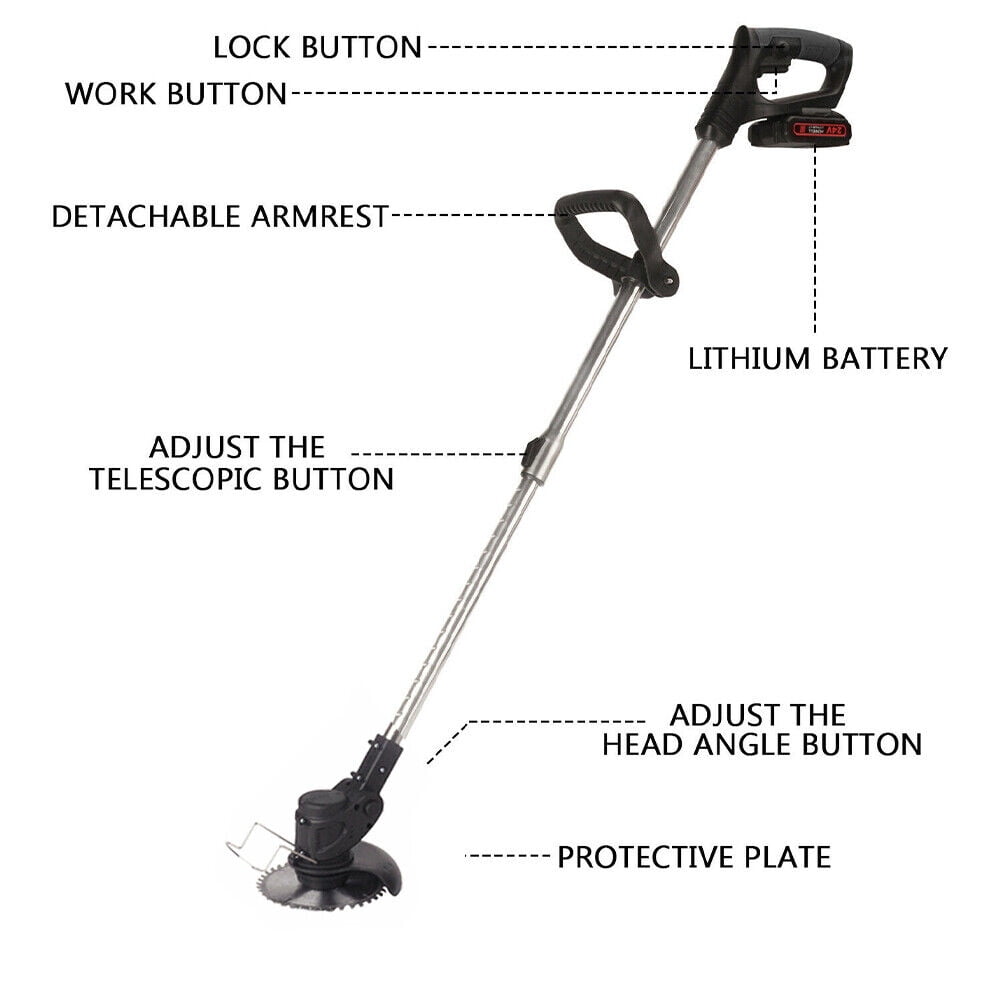 Jahy2Tech Electric Weed Eater Lawn Edger Cordless Grass String Trimmer Cutter 24V &Battery - Image 5