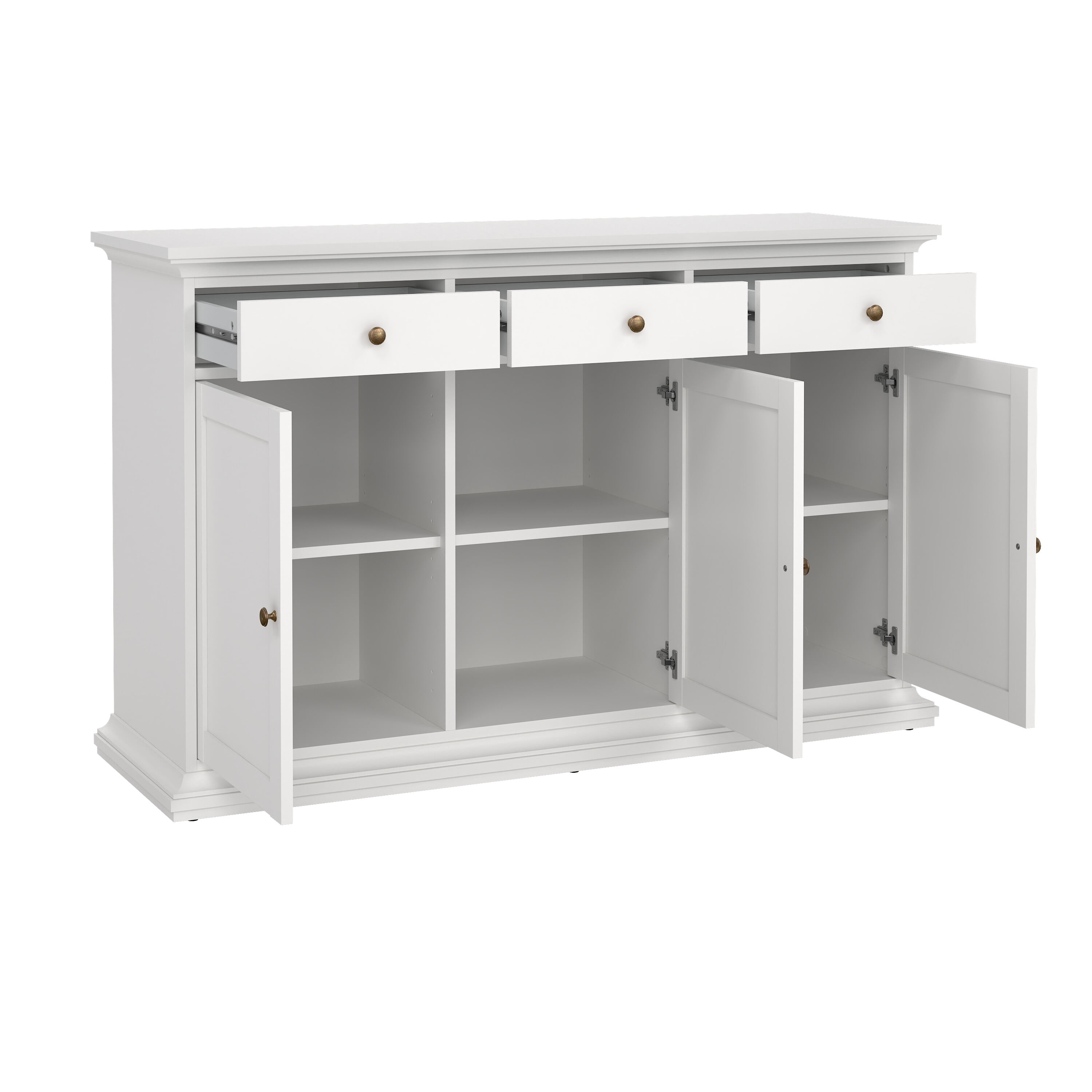Tvilum Sonoma 6 Shelf Sideboard with 3 Doors and 3 Drawers, White - Image 16