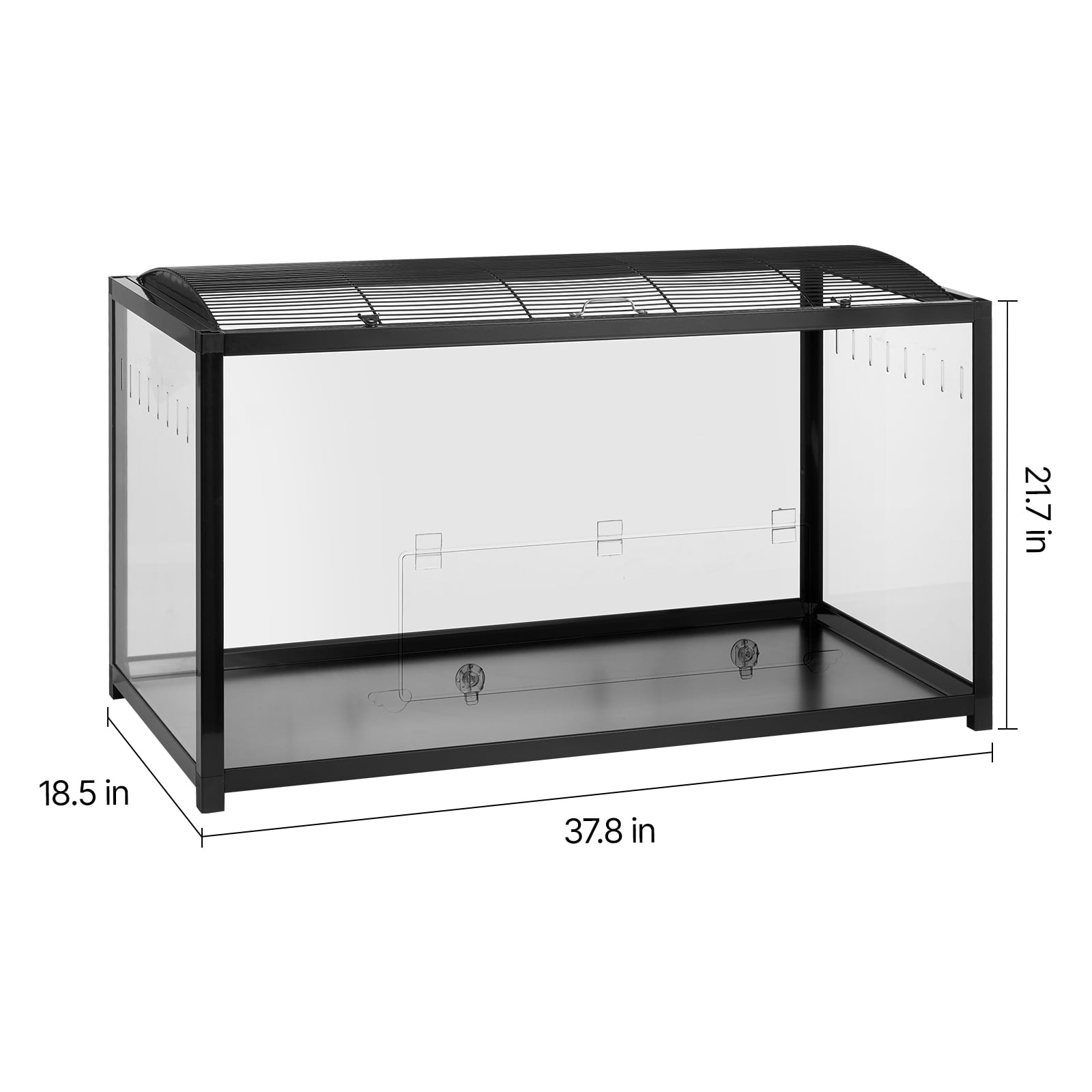 KFFKFF Rodent Enclosure, Full View Clear Rodent Domiciles, Compact Creature Cage, 37.8 x 18.5 x 21.7 in, Breathable Pet Rodent Homes with Front Access, Mobile Rodent Residence for Rats, Guinea Pigs - Image 6