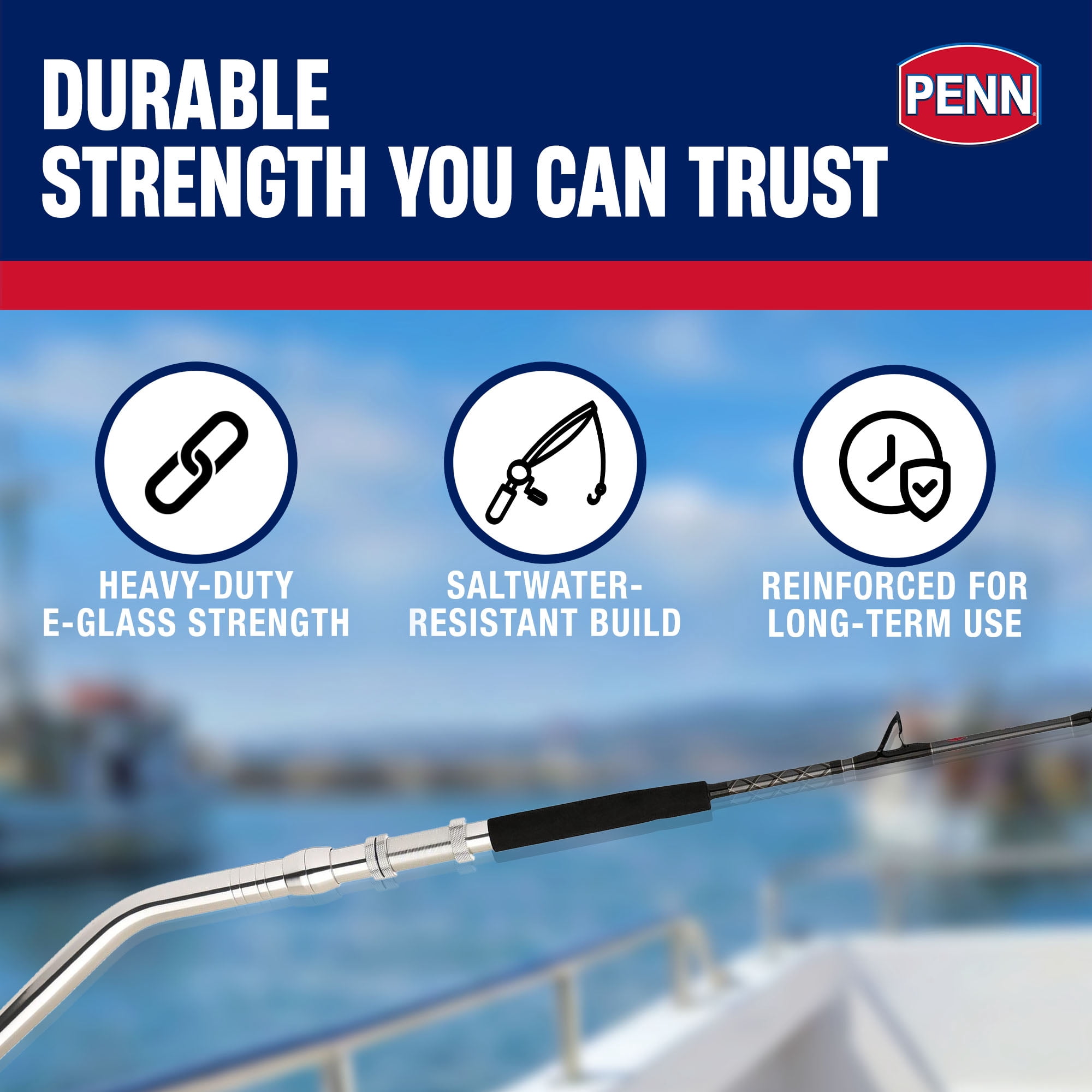 PENN Ally™ II Boat Conventional Rod, 6' Extra Heavy Fishing Rod - Image 3