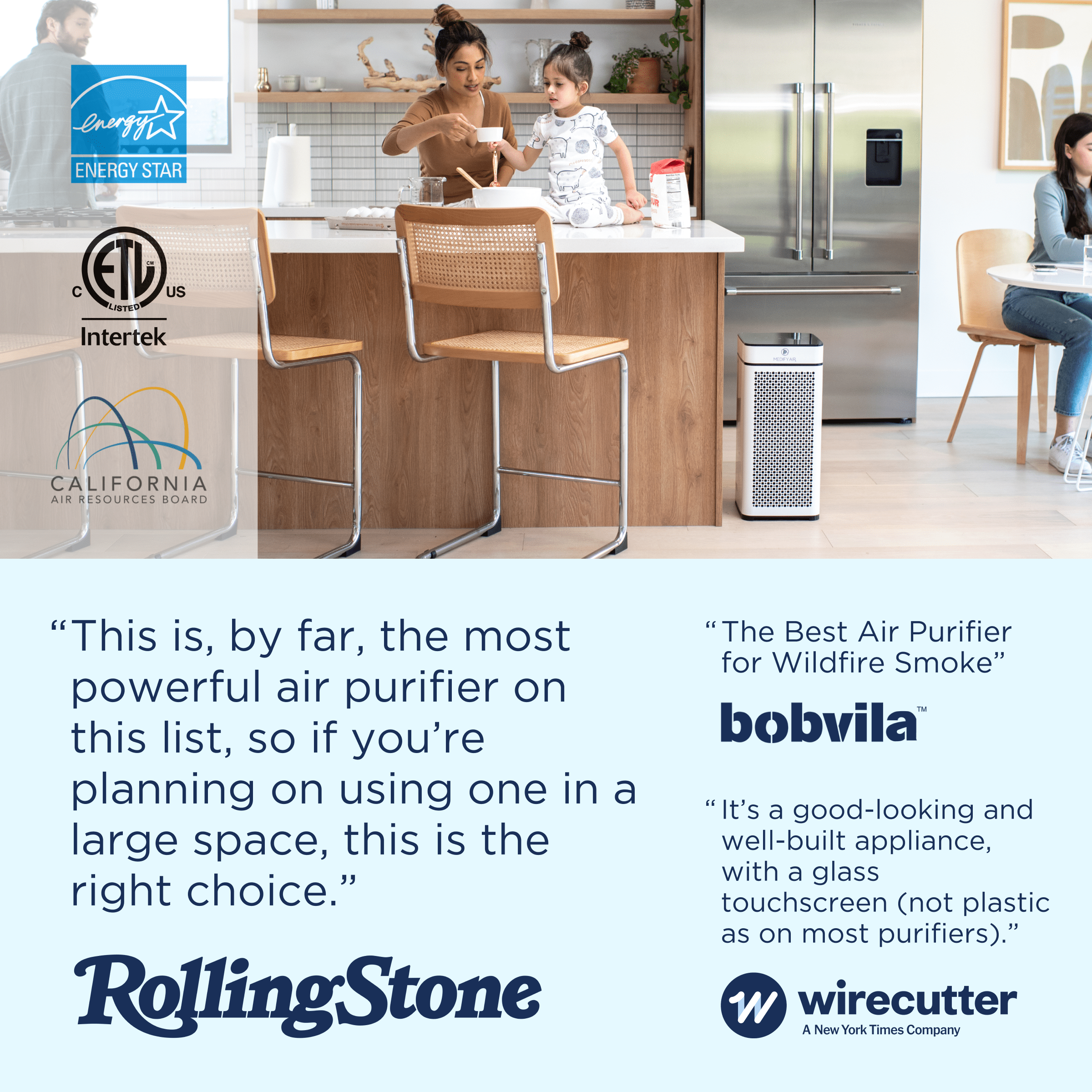 Medify Air White MA-40 Air Purifier w/ HEPA Filters I Smoke Dust Odors Pet Dander 3 in 1 w/ Pre-filter HEPA H13 & Activated Carbon I Removal of 0.1 to 0.3 microns I 1,793 Sq ft Coverage I Value Pack - Image 9