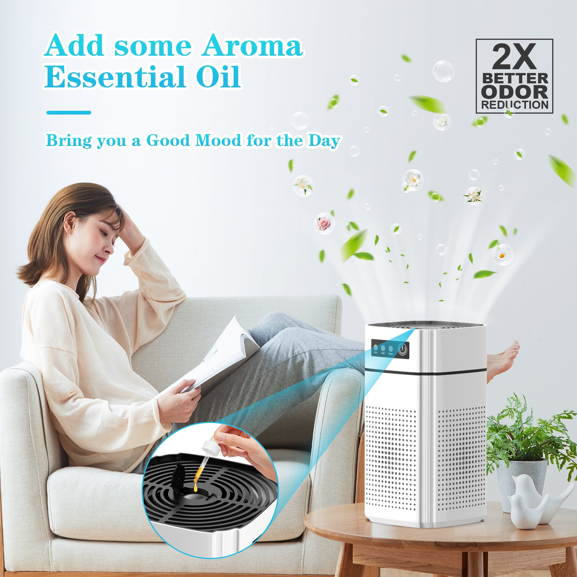 AIRFIRE Air Purifier, AP202 HEPA Air Purifiers for allergies & asthma, Wildfire, Pet Fur, Pollen, 1 PCS, White - Image 7