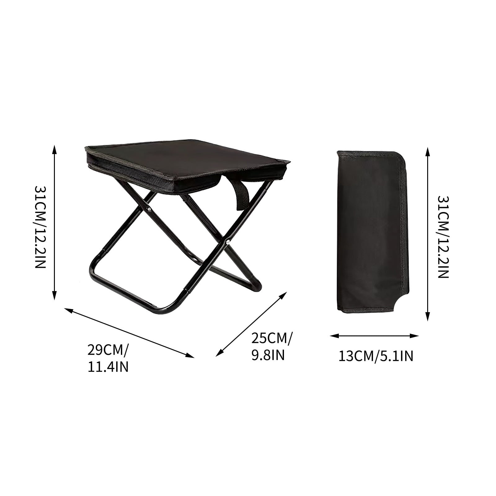 Folding Camping Stool, Portable Collapsible Camp Stool, Folding Foot Rest for Lightweight Compact Chair, Foldable Footstool Ottoman for Outdoor Hiking Backpacking Fishing Picnic Barbecue BBQ - Image 6