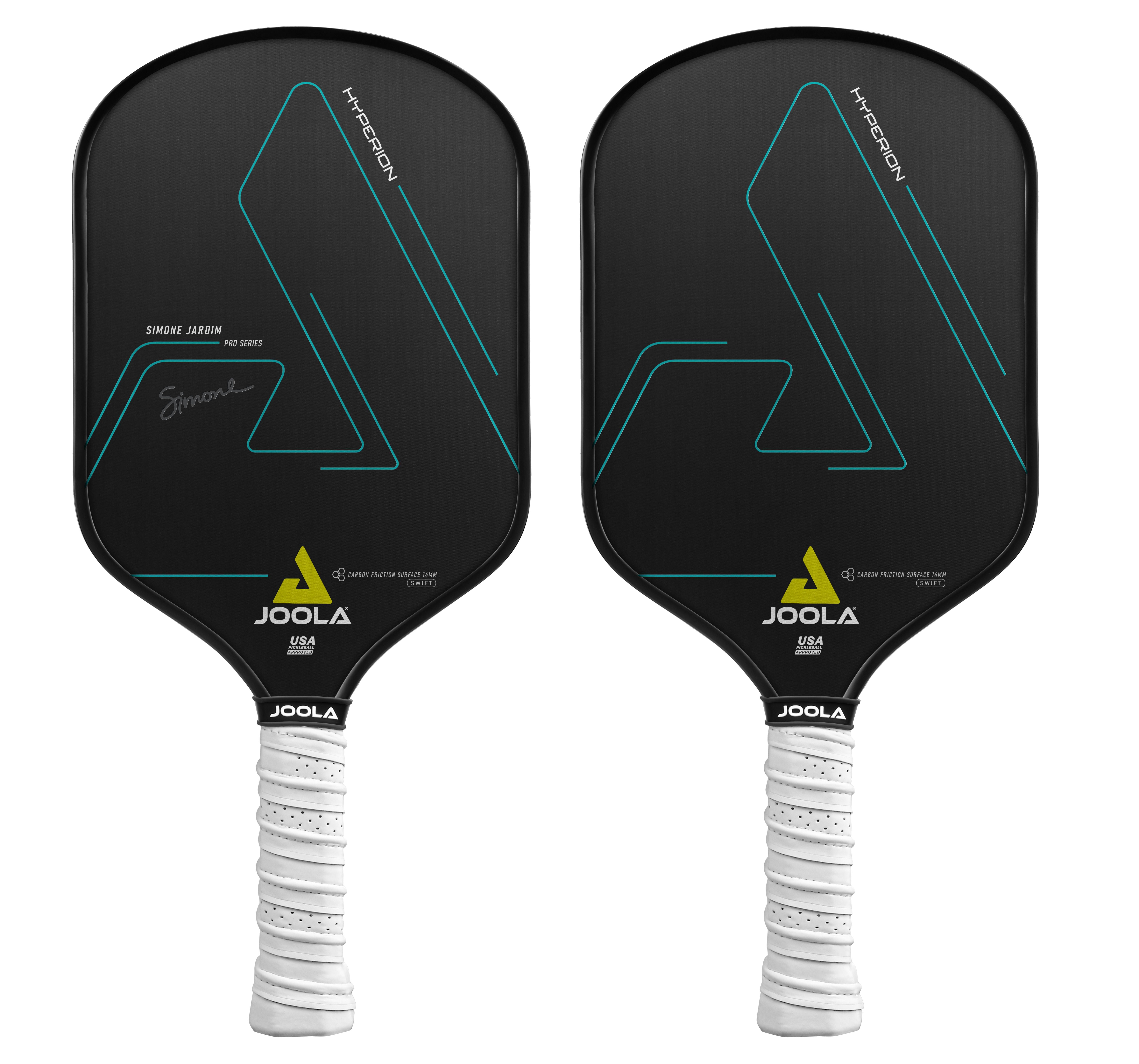 JOOLA Simone Jardim Hyperion CFS 14mm Swift Pickleball Paddle, Black - Image 4