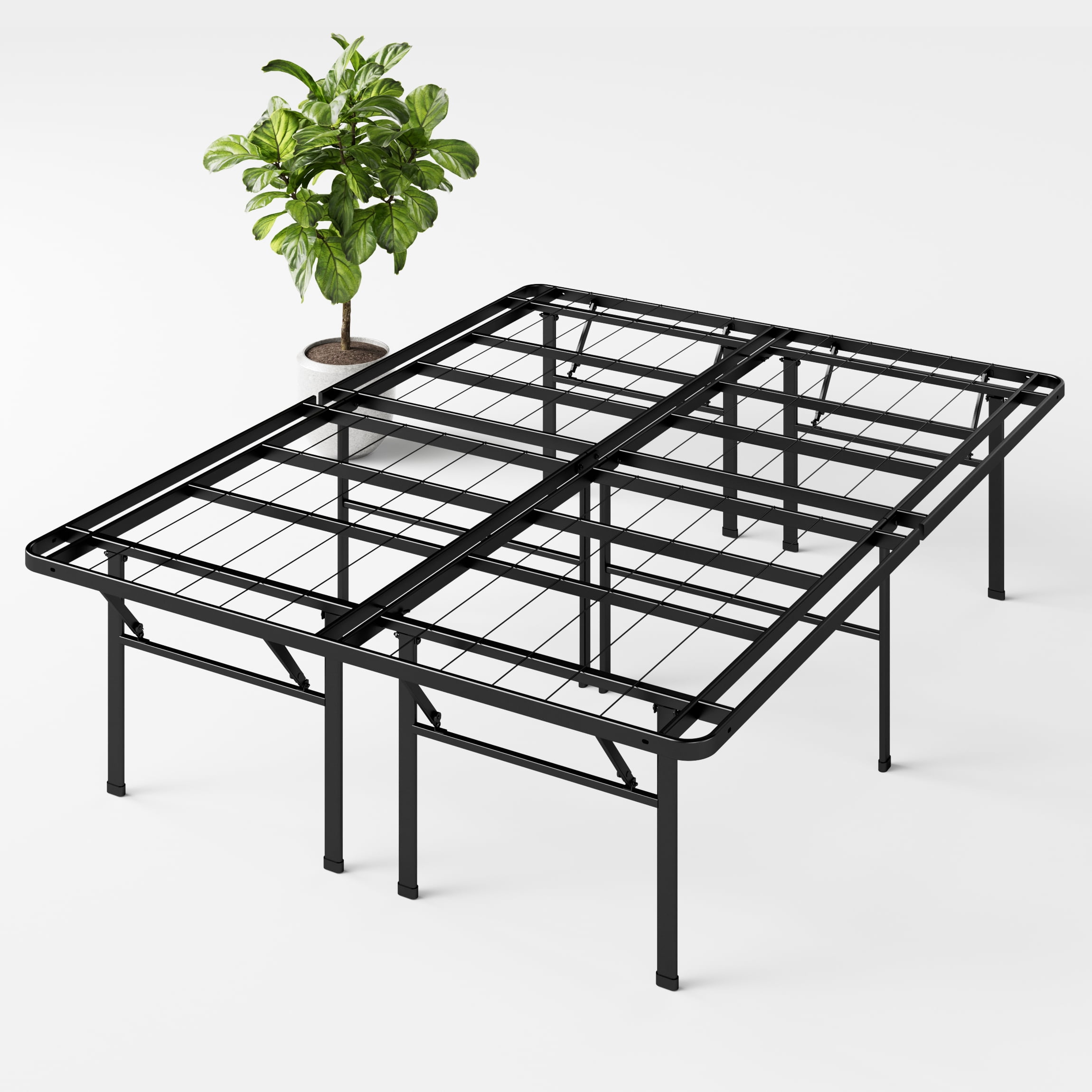 Zinus 18" Metal Smartbase Heavy Duty Bed Frame Foundation, Queen - Image 6