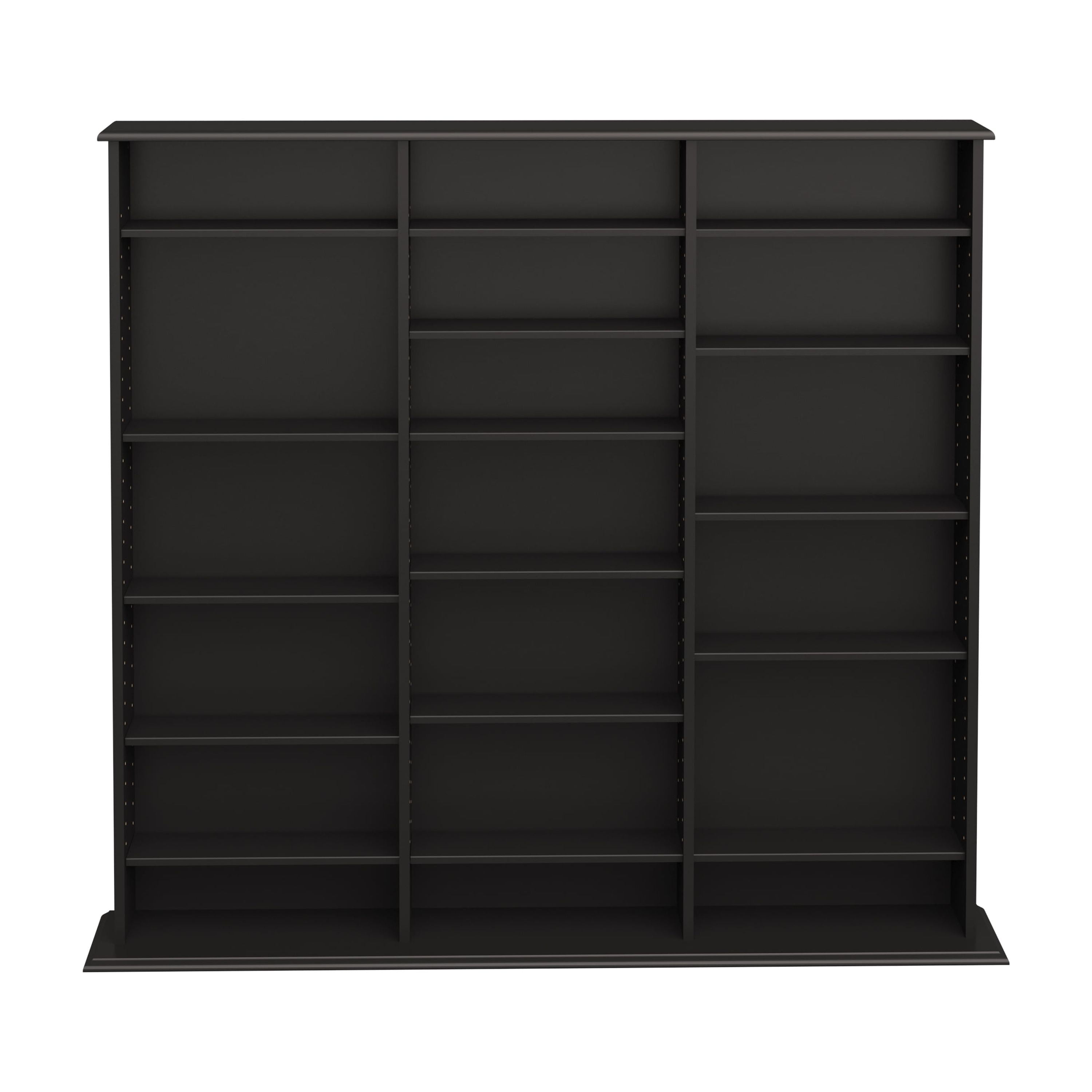 Prepac 51" Triple CD DVD Wall Media Storage Rack in Black - Image 9