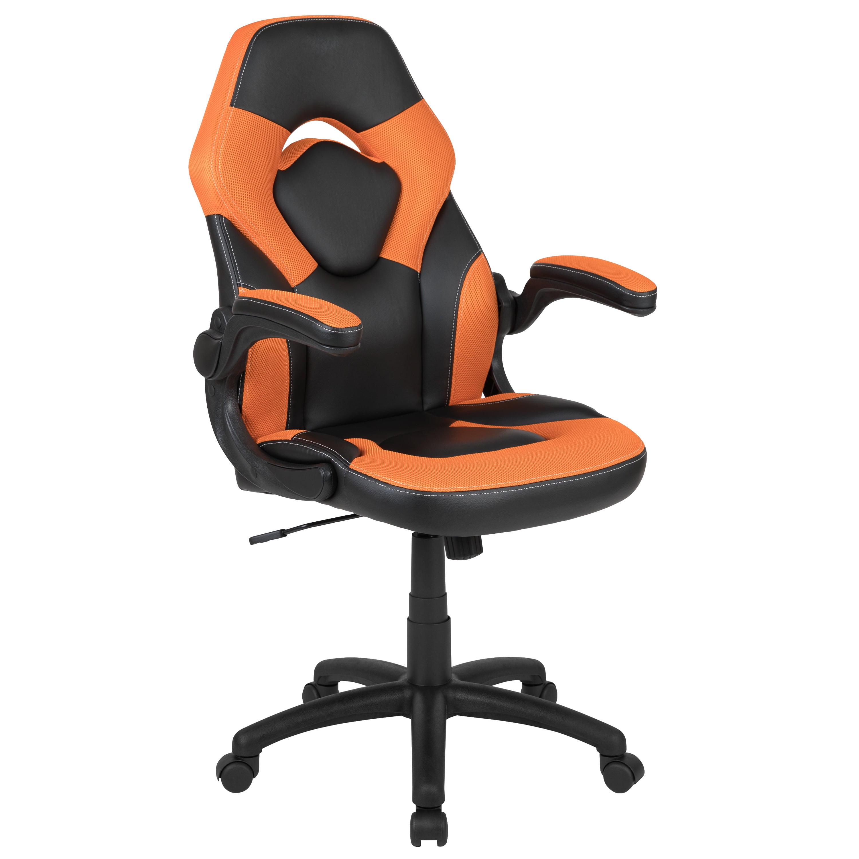 Flash Furniture Optis Black Gaming Desk and Orange/Black Racing Chair Set with Cup Holder, Headphone Hook, and Monitor/Smartphone Stand - Image 10