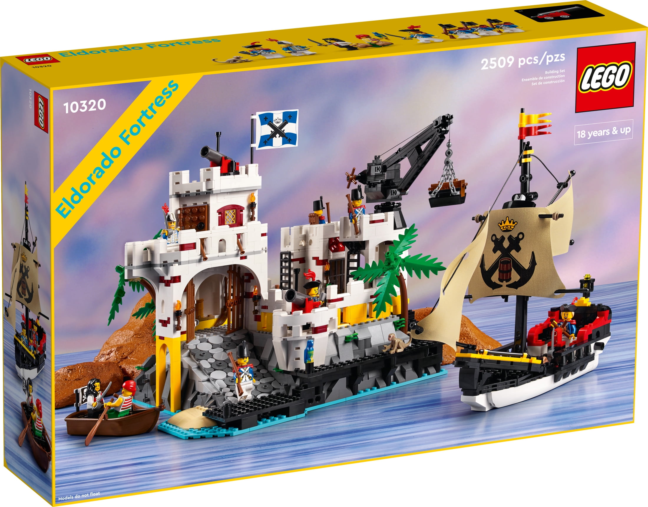 LEGO Icons Eldorado Fortress Building Kit, Pirate Gift, Includes Pirate Ship and 8 Minifigures, Nostalgic Gift Idea for Adults Who Love a Rewarding Project, Home Office Décor, 10320 - Image 4