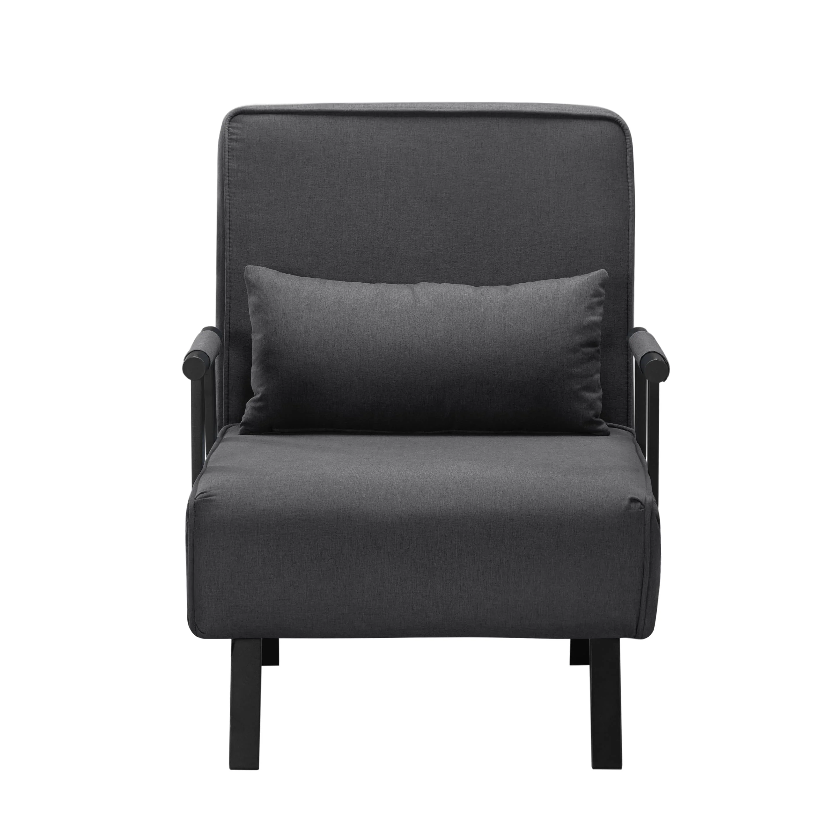 BSHTI 26”Folding Arm Chair Lounge 4-in-1, Convertible Sofa Bed, Modern Sofa Bed,for Small Spaces,Living Room,Guest Room,Office(Dark Gray) - Image 2