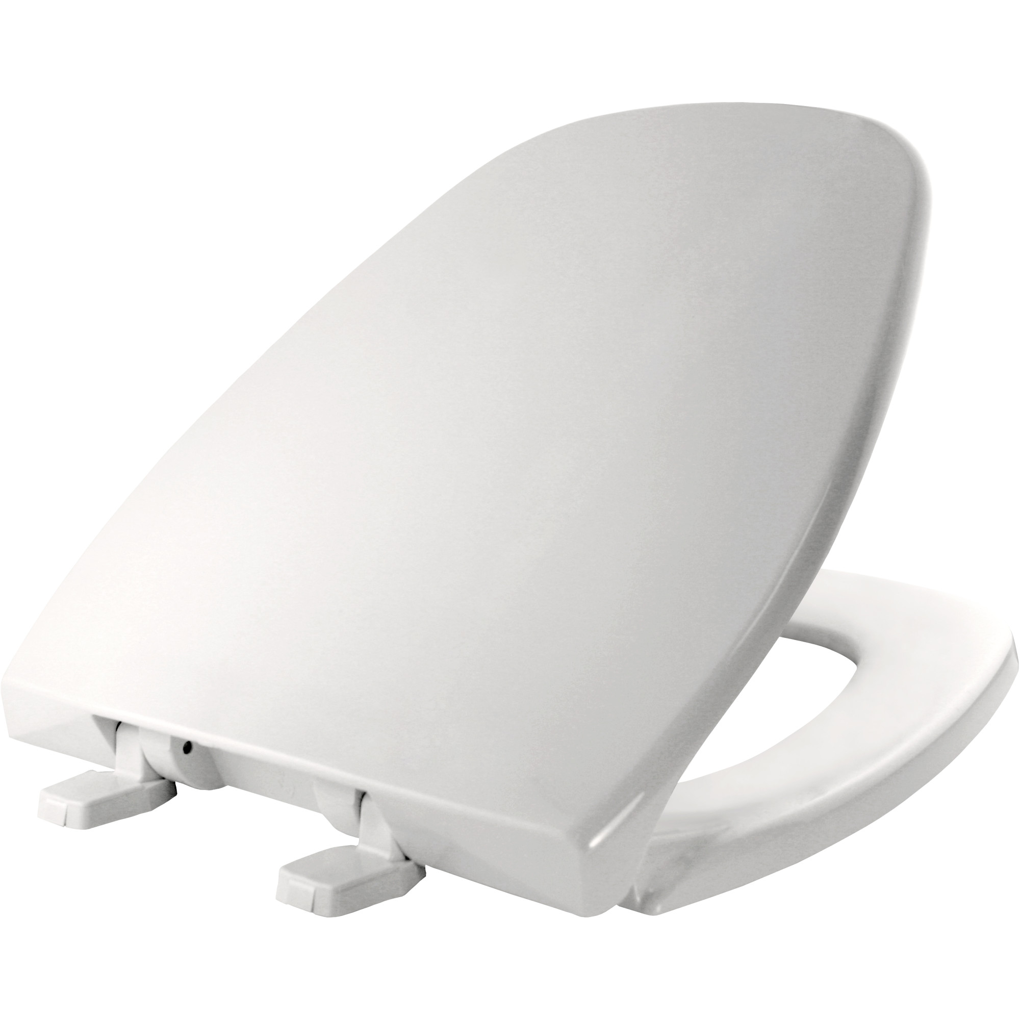Bemis Round Plastic Toilet Seat in White fits Eljer Emblem with Top-Tite Hinge - Image 2