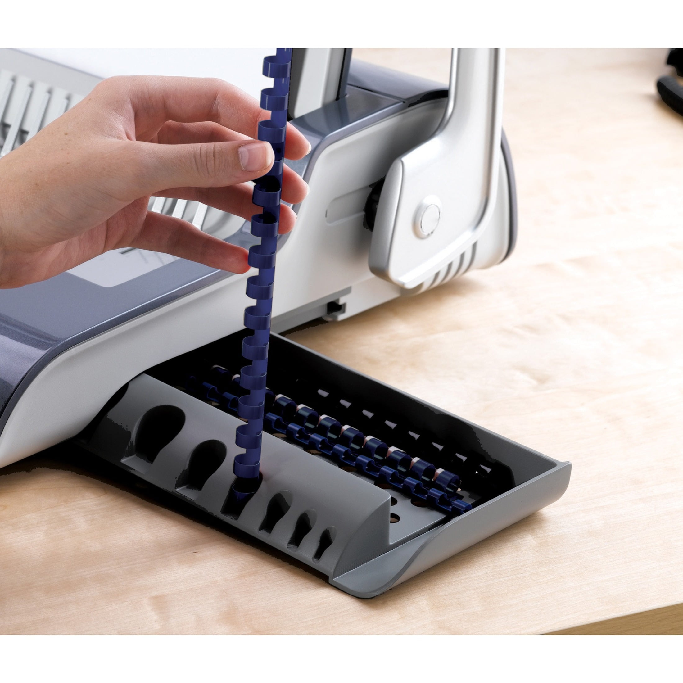 Fellowes Quasar Electric Comb Binding Machine 25 Sheets Punched, Grey - Image 11