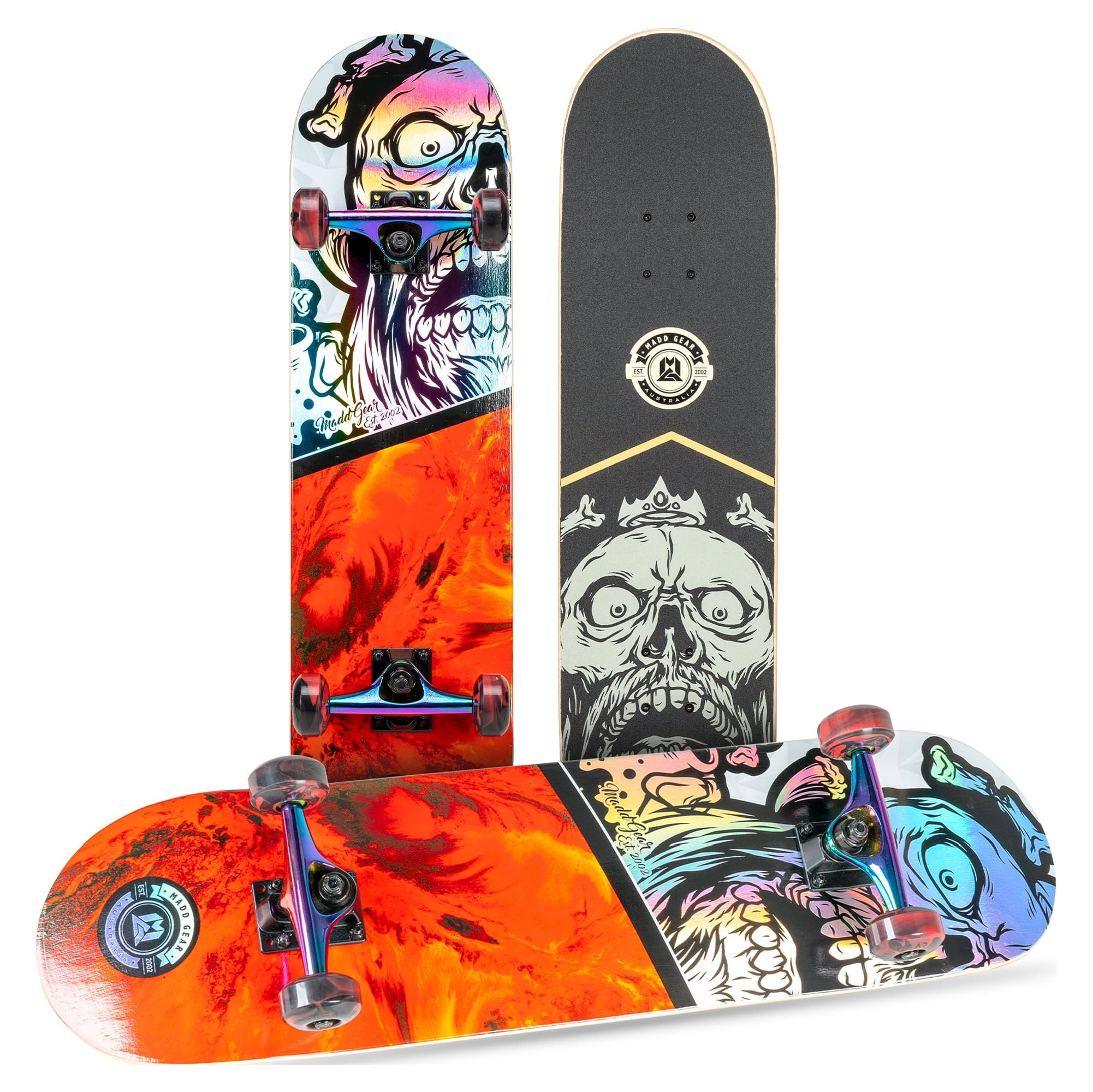 Madd Gear Skateboard 31 x 8 Inch Grind Complete Canadian Maple Deck Pro Aluminum Oil Slick Trucks - Image 3