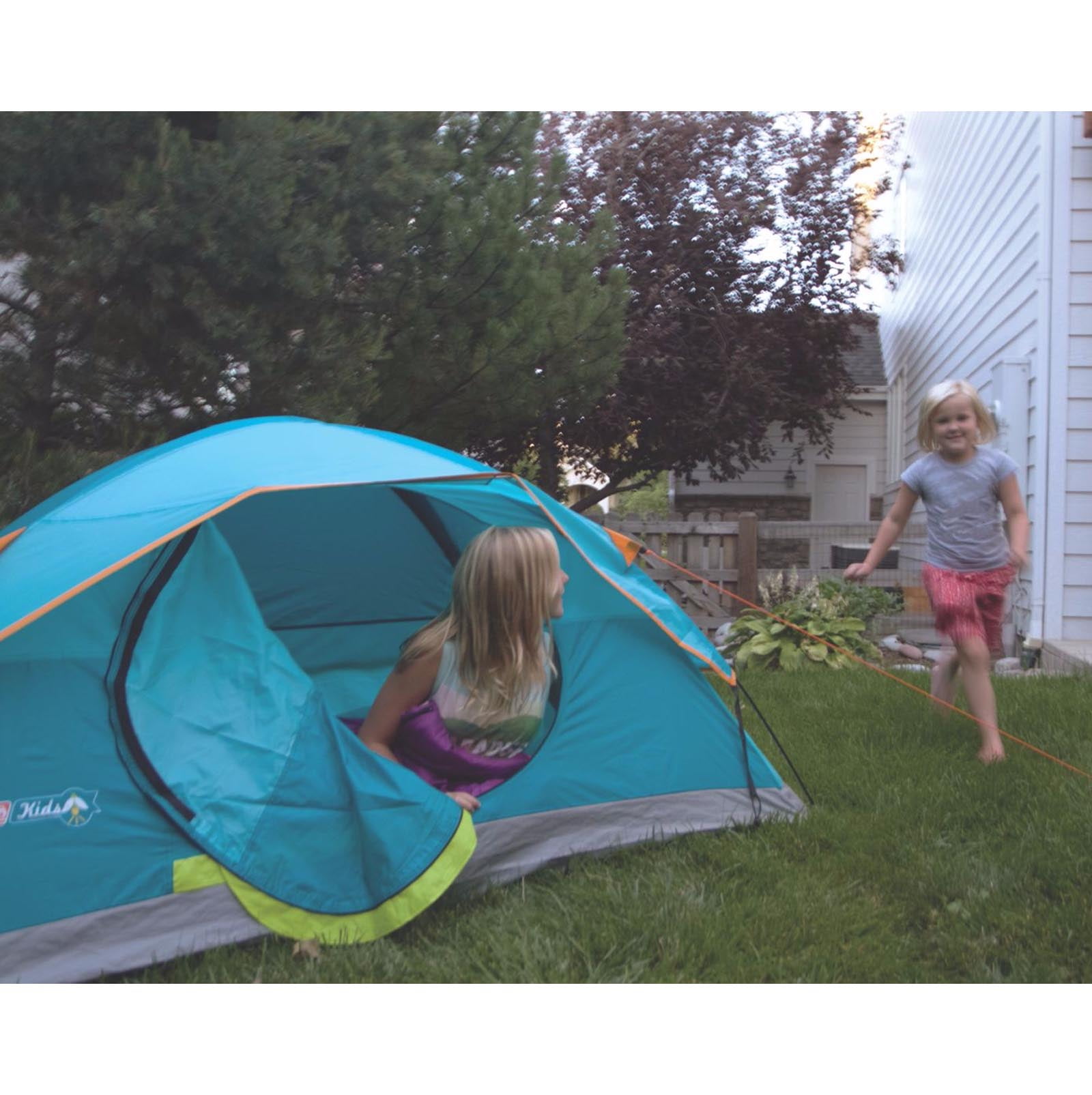 Coleman Wonder Lake Glow in the Dark Dome 4' x 7' Youth Tent, 1 Room, Teal - Image 2