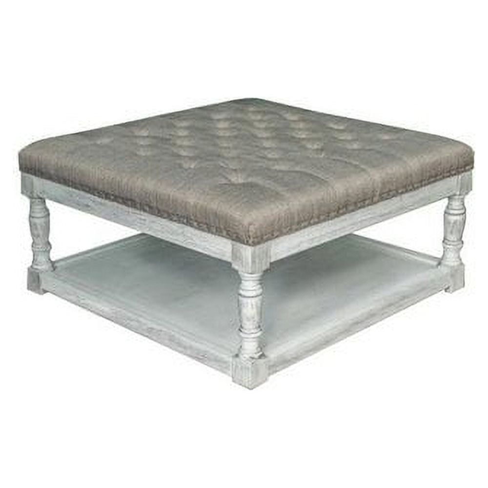 Cairona Tufted Textile 34-inch Shelved Ottoman (Optional Colors) - Image 4