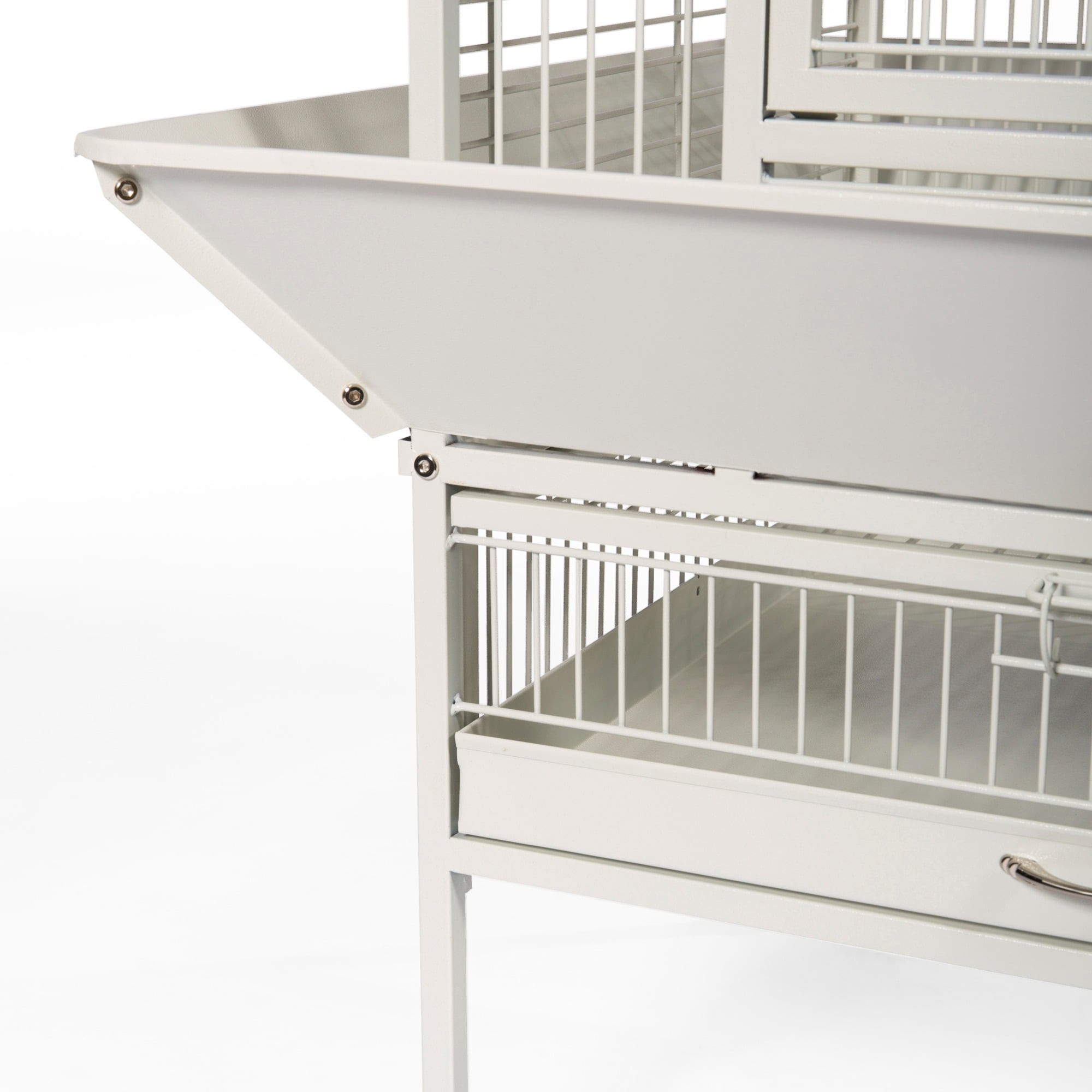 Prevue Pet Products Select Wrought Iron Parrot Bird Cage 24x20x60", Chalk White - Image 11