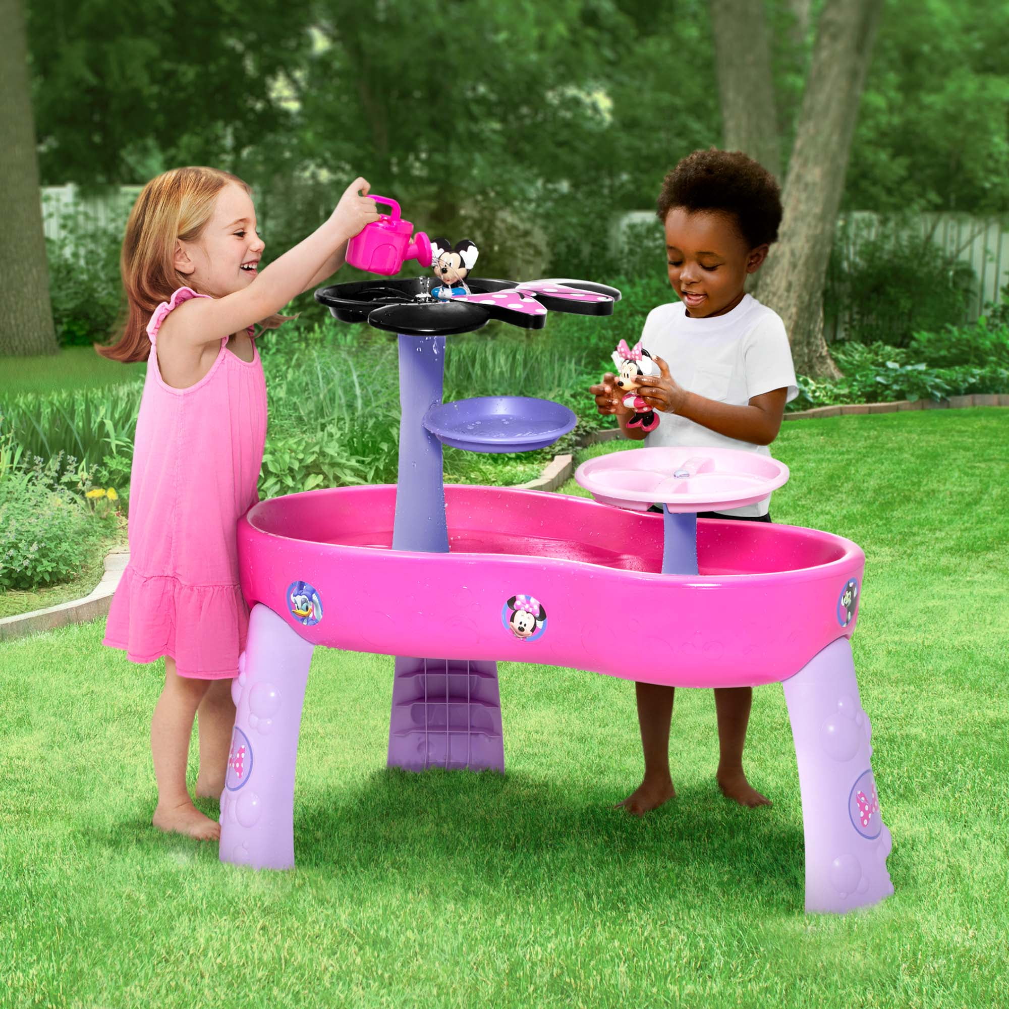Disney Minnie Mouse Water Table by Delta Children - 3-Tier Water Table with 11-Piece Toy Set, Pink - Image 15