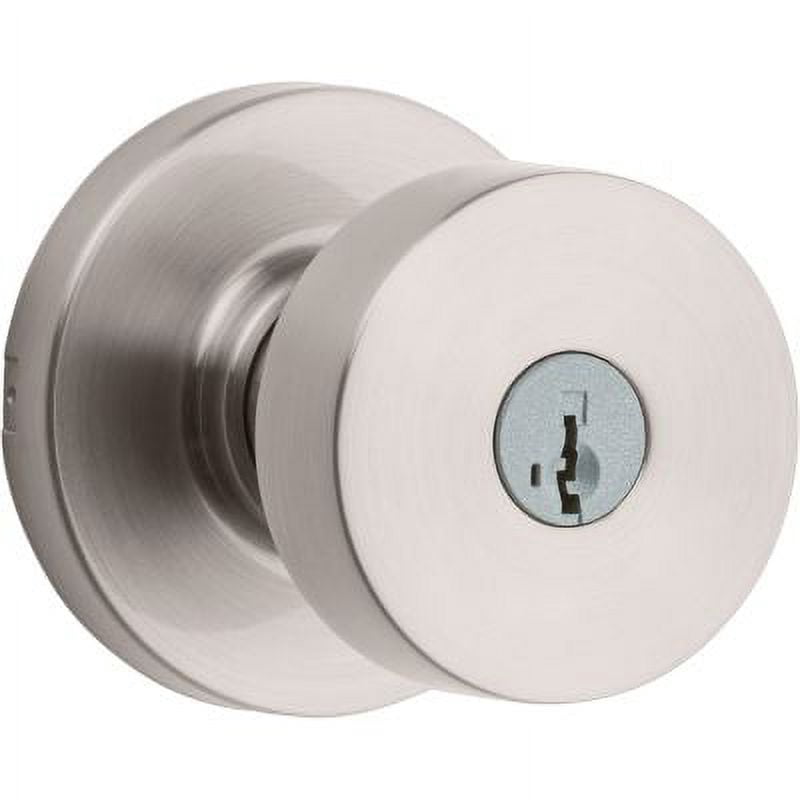 Kwikset Pismo Round Keyed Entry Knob Featuring Smartkey Security™ in SN - Image 2