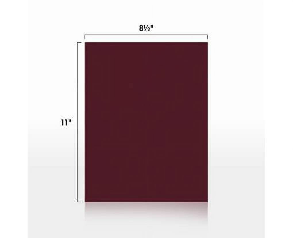 LUXPaper 8 1/2 x 11 Cardstock, Burgundy Linen, 250/Pack - Image 4