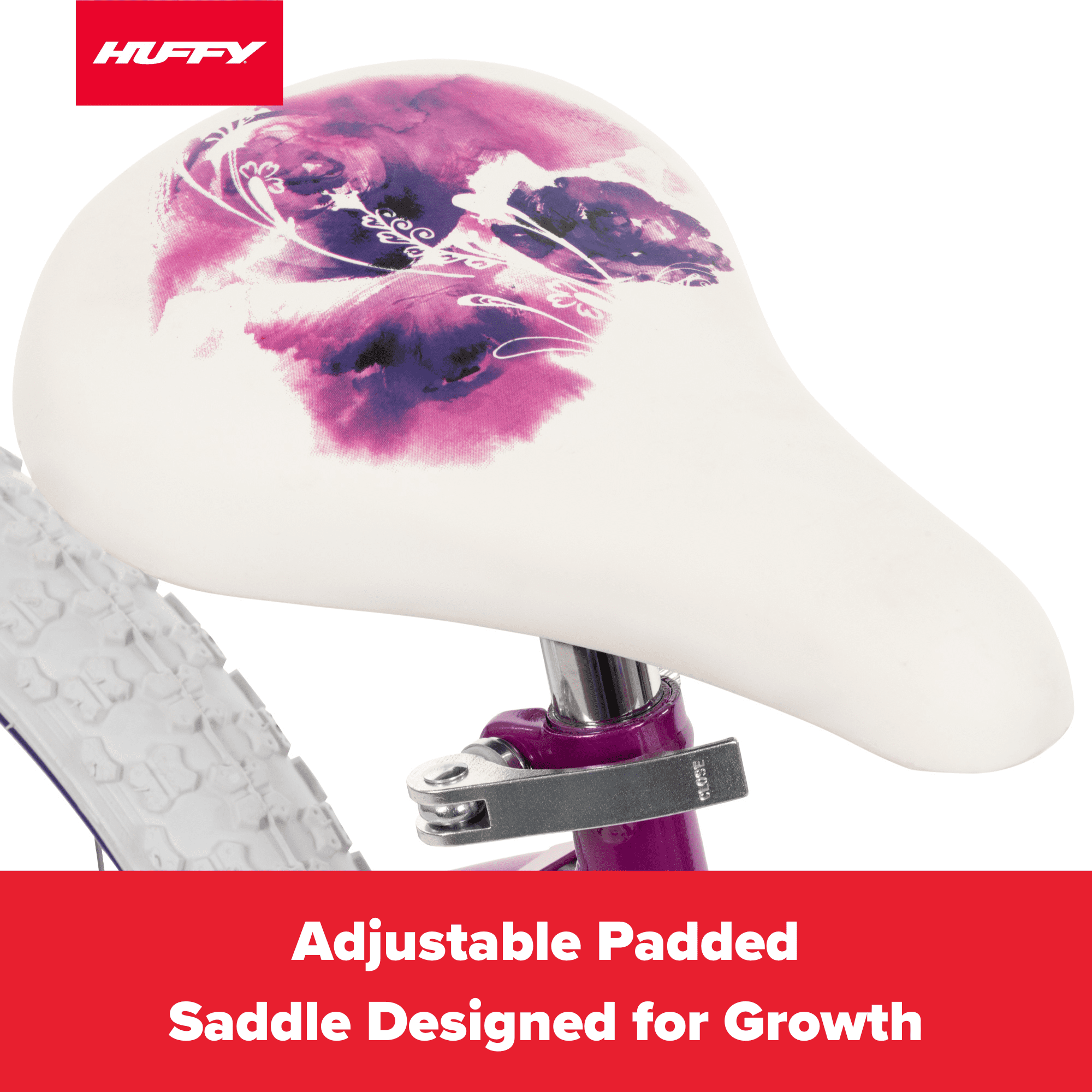 16" Sea Star Kids' Bike from Huffy, Fits Riders 42" - 48", Purple, Child, Girls - Image 8