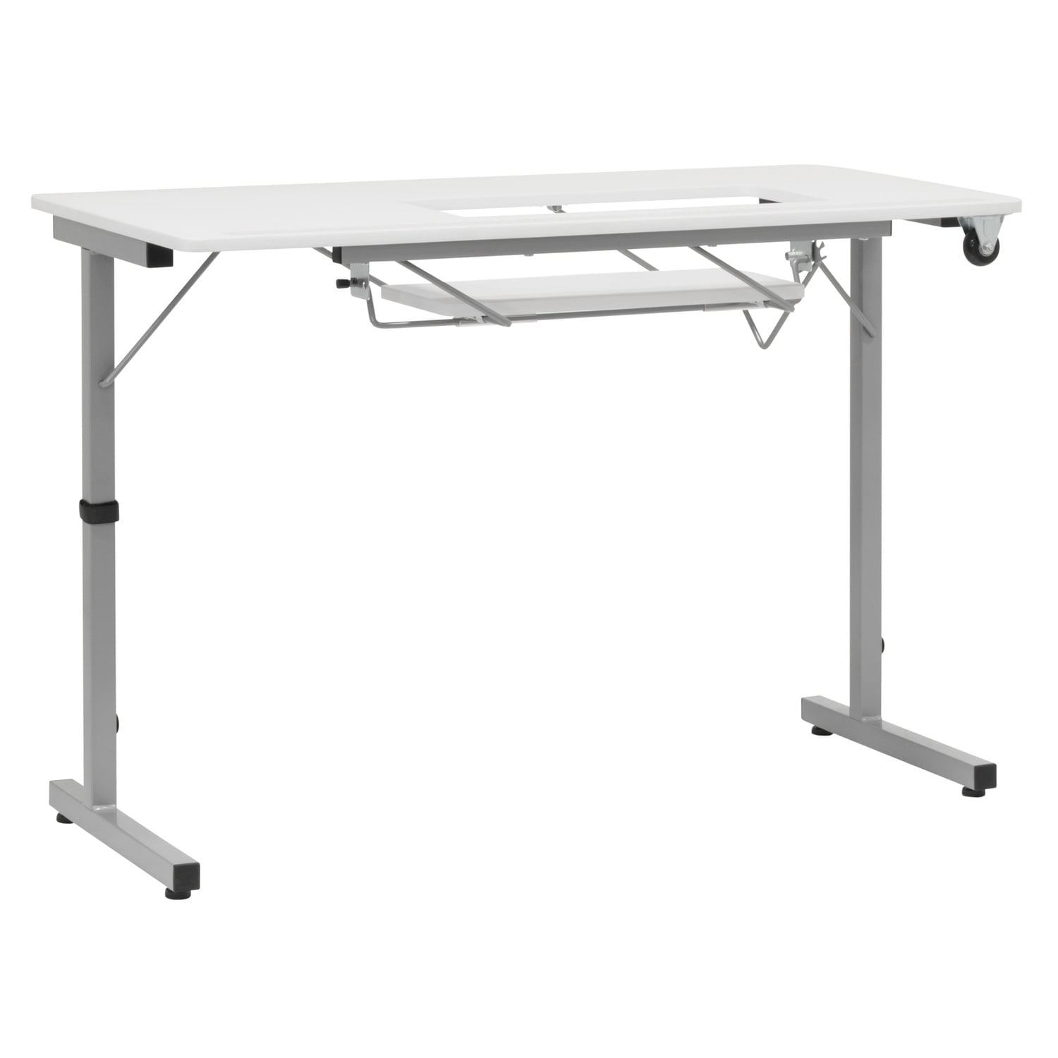 Sew Ready Rollaway II Folding Rolling Portable Sewing Table Silver / White - Image 10