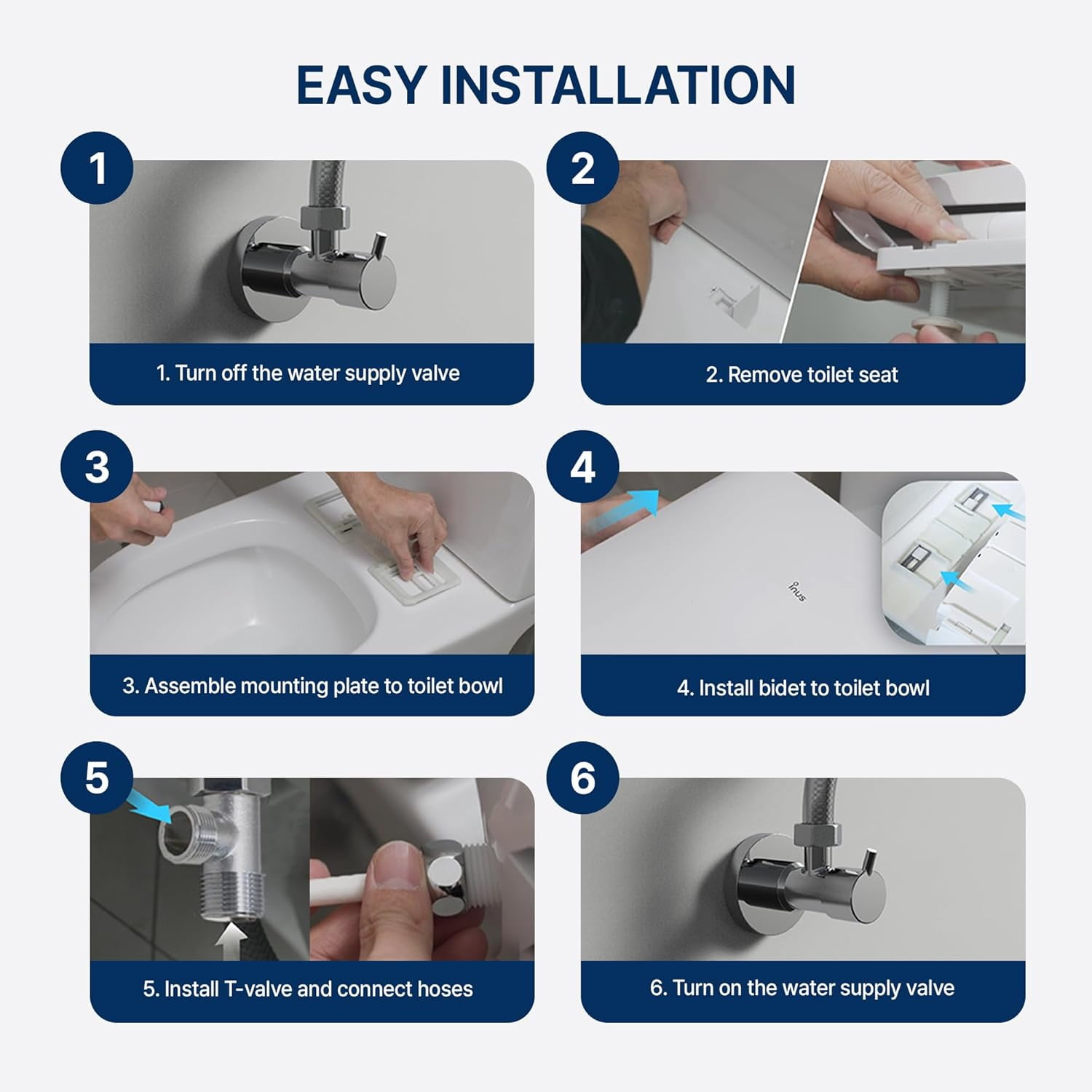 Inus N22 Electric Heated Bidet Toilet Seat Elongated, Warm Water, Smart Heated Water Luxury Bidet Toilet Seat with Kids Mode, Air Dryer, Self Cleaning, Tankless, Smart Touch Panel & Temp Control - Image 5