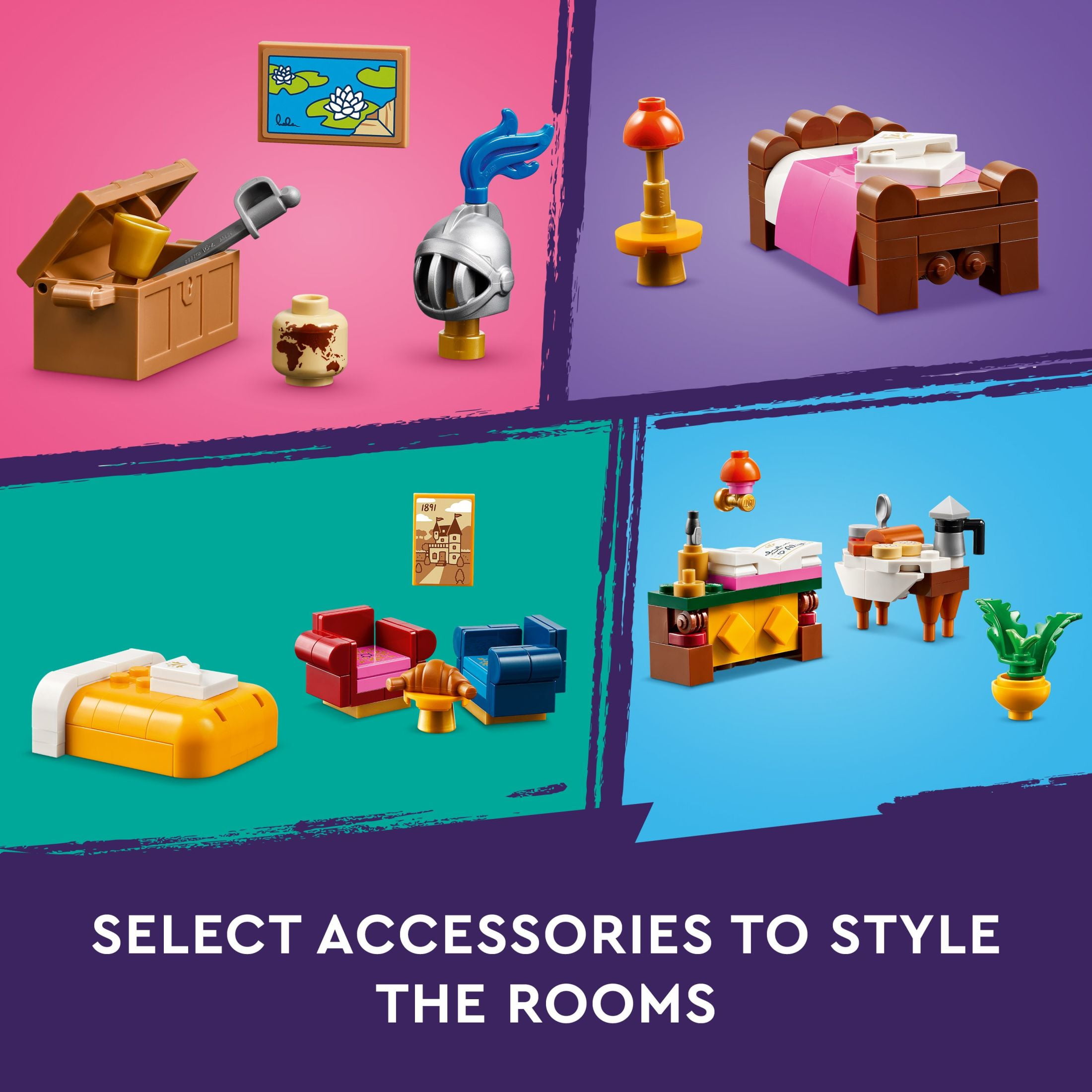 LEGO Friends Castle Bed and Breakfast Hotel Building Toy - Pretend Play Toy Figures & Playsets for Girls & Boys, Ages 12+ Years - Gift for Kids W/ Mini-Dolls - 42638 - Image 8