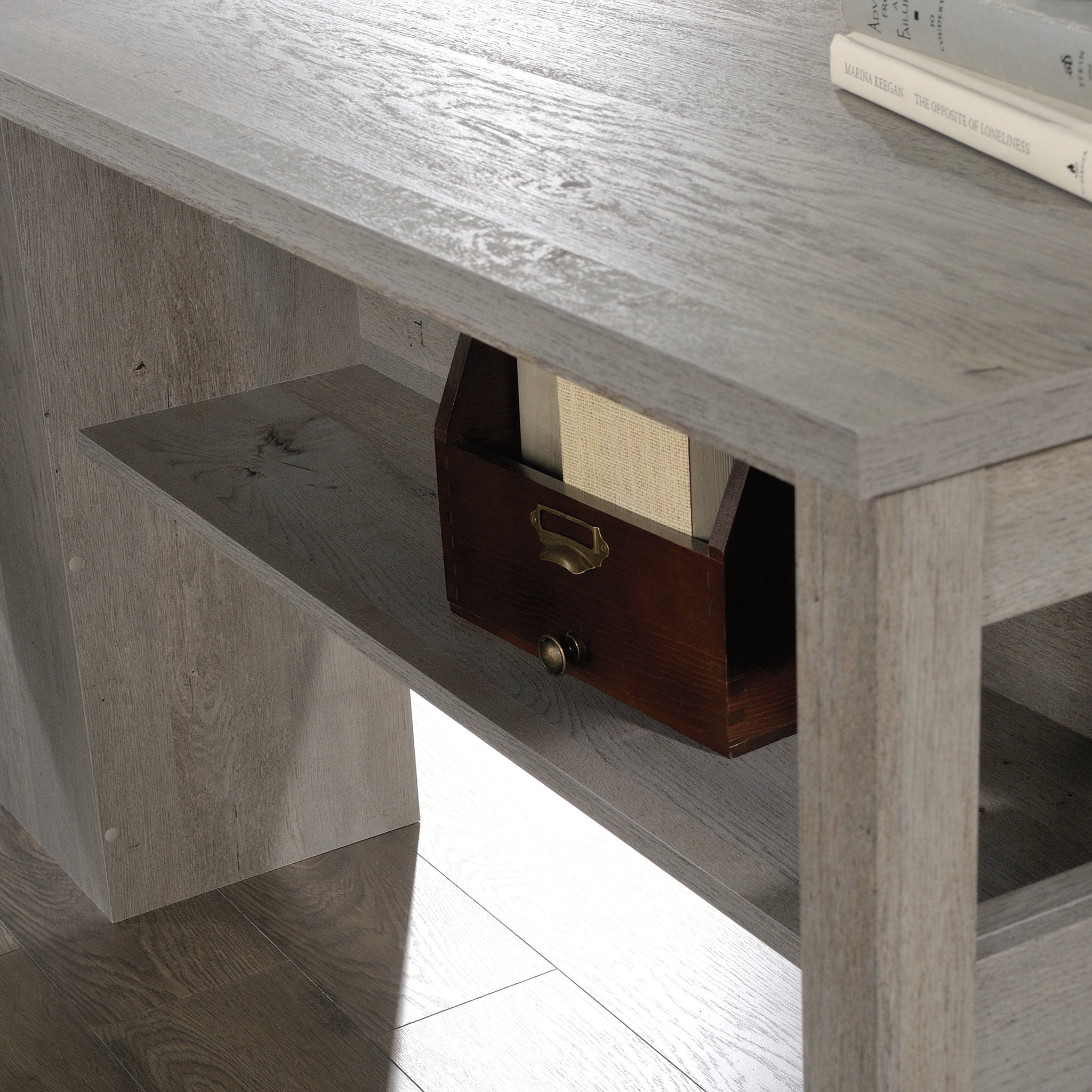 Sauder Cannery Bridge L-Shaped Writing Desk, Mystic Oak Finish - Image 10