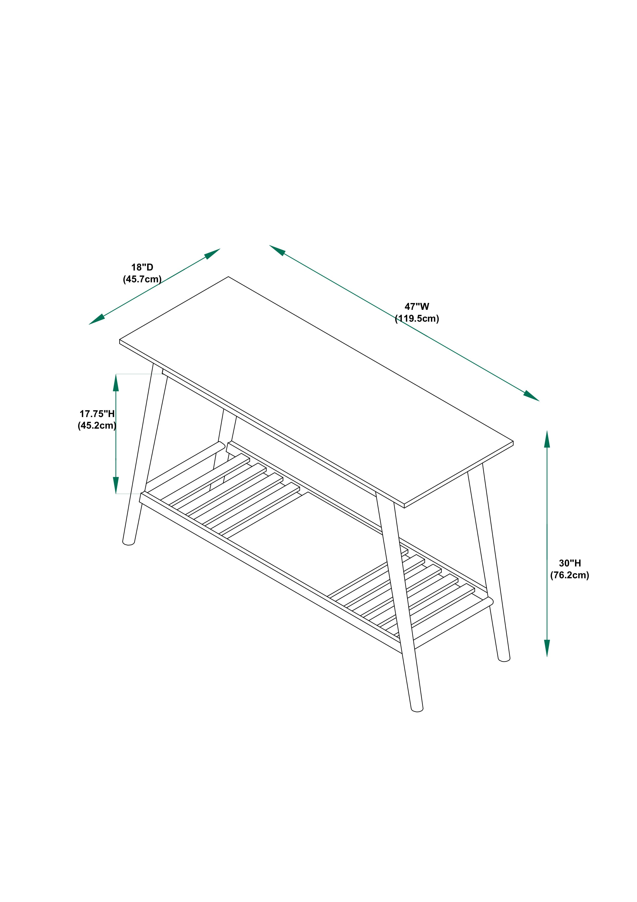 Linon Ashville Mid-Century Indoor Console Table, Walnut - Image 13