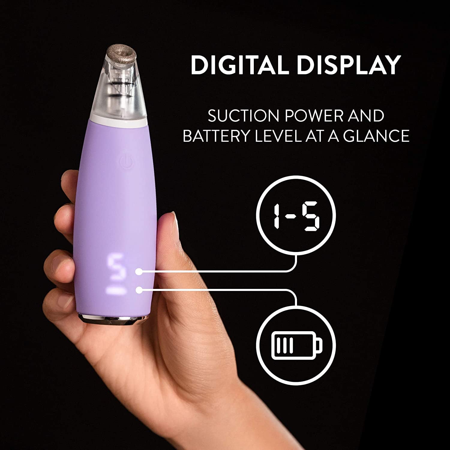 Microderm GLO GEM Diamond Microdermabrasion and Suction Tool, Pore Vacuum for Skin Toning, Purple - Image 6